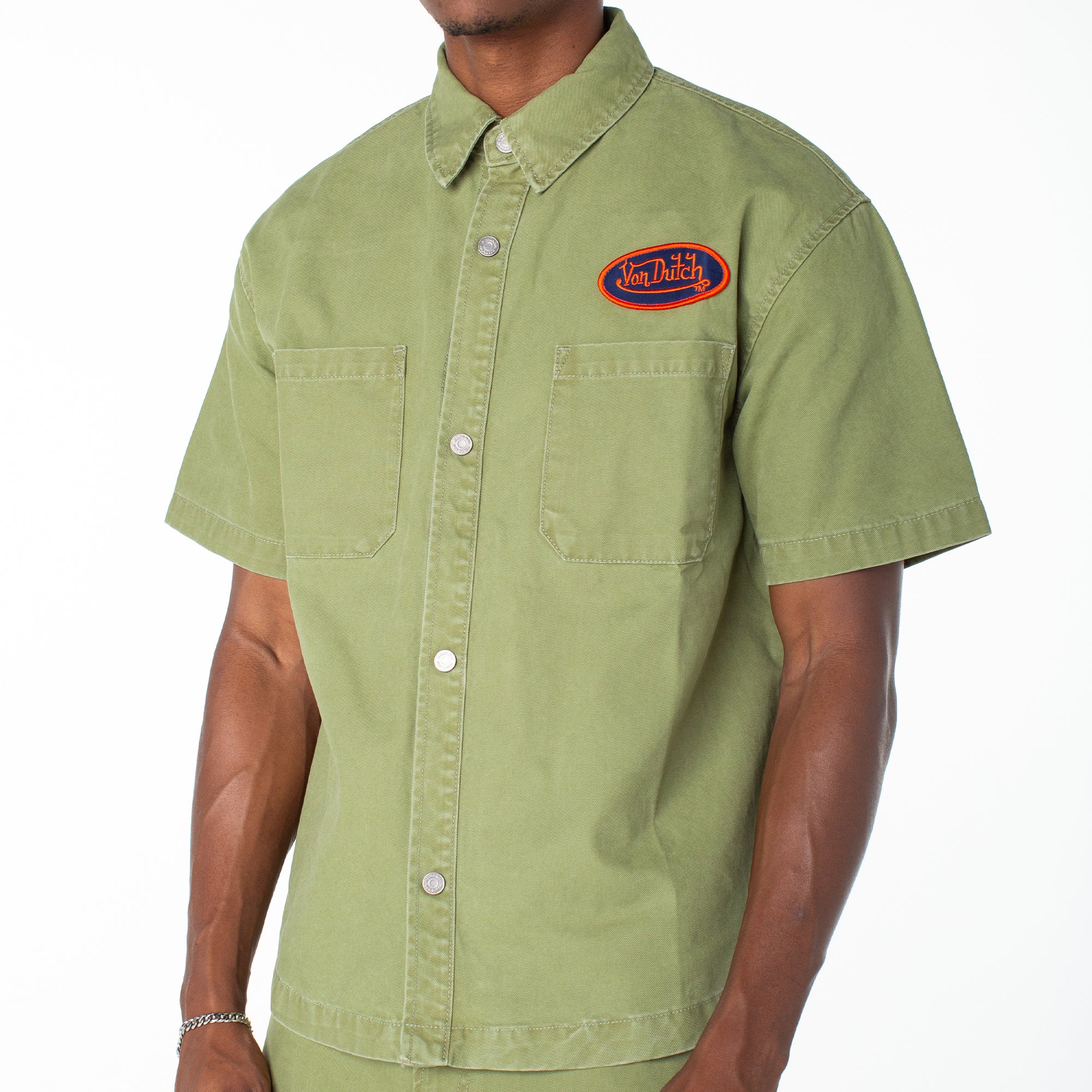 Men's Short Sleeve Hell Shirt ?C Olive - Image 3