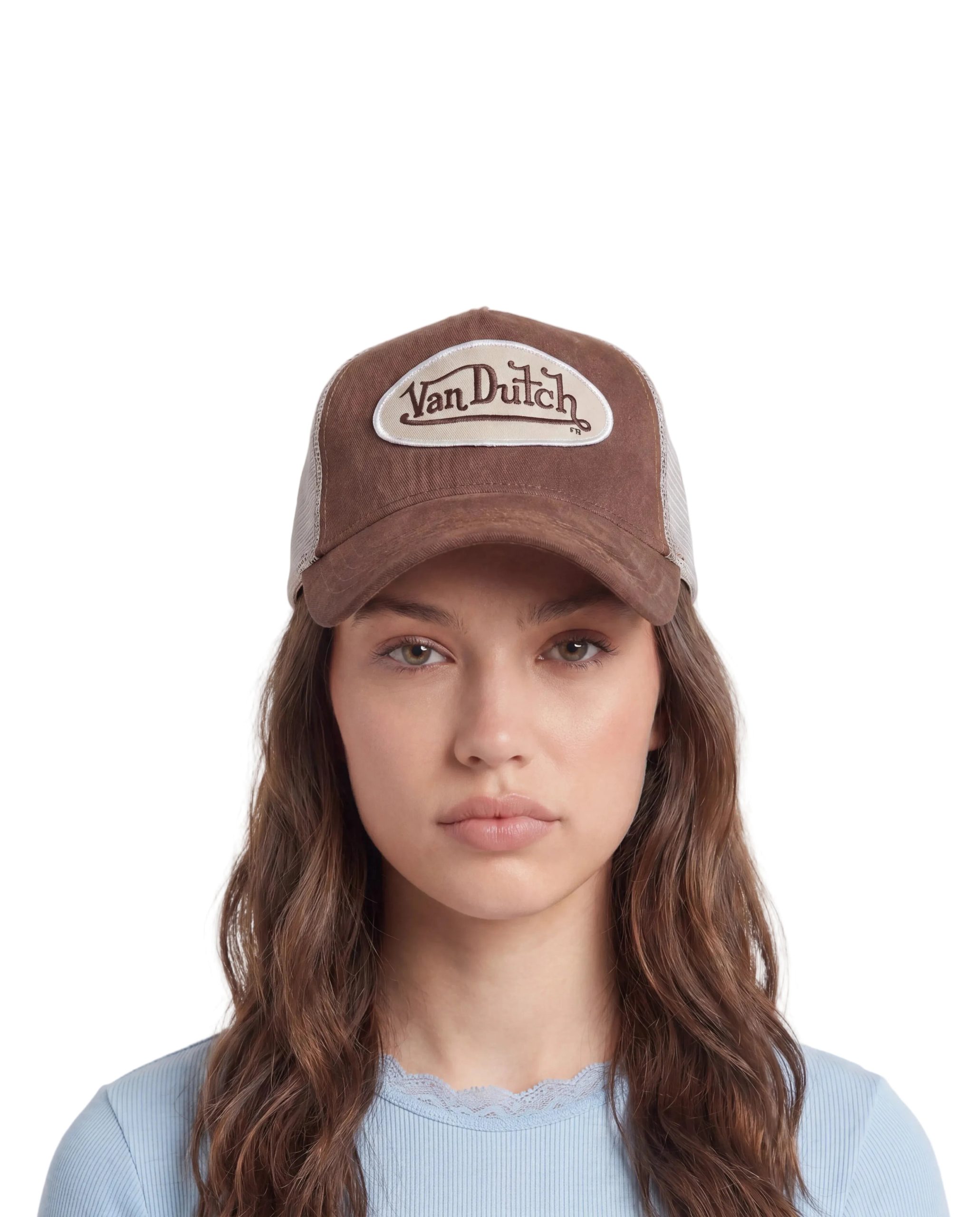 Brown Suede Trucker Hat - Image 2
