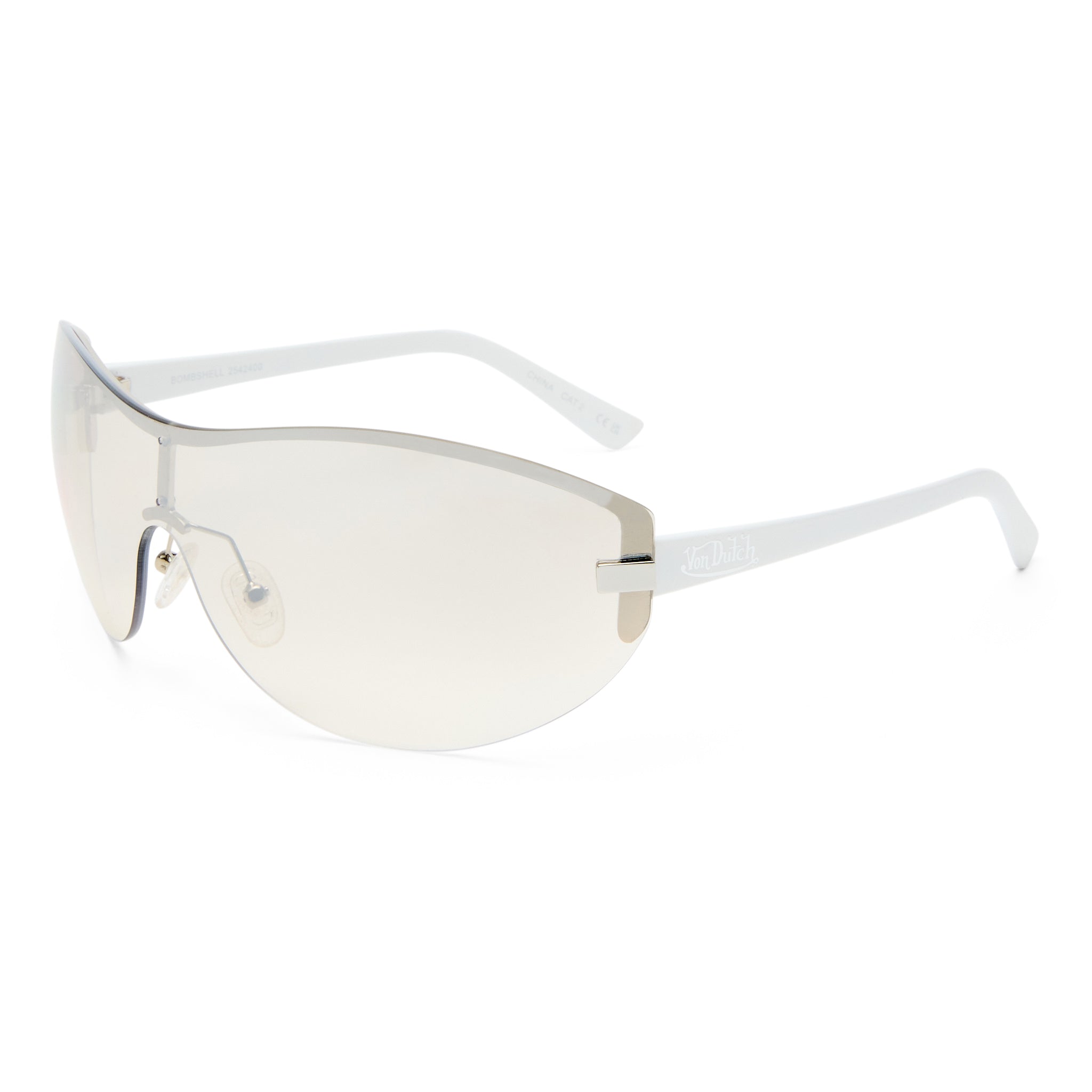 VON DUTCH x AIRE BOMBSHELL SUNGLASSES - SILVER WHITE - Image 2