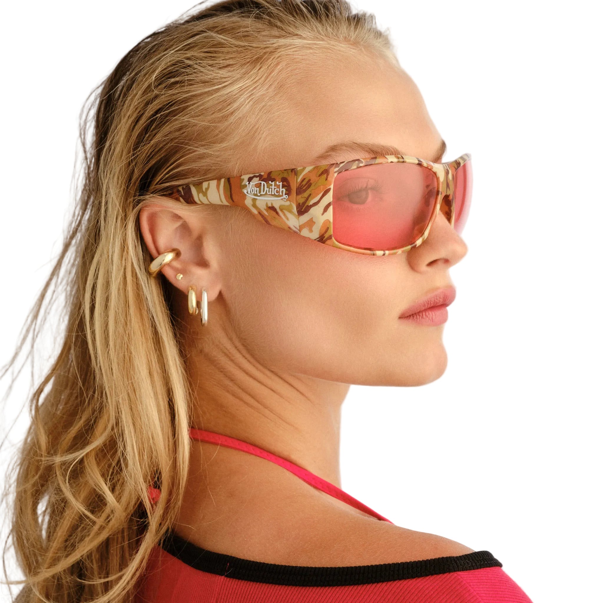 VON DUTCH x AIRE RUMOUR SUNGLASSES - GOLD - Image 2