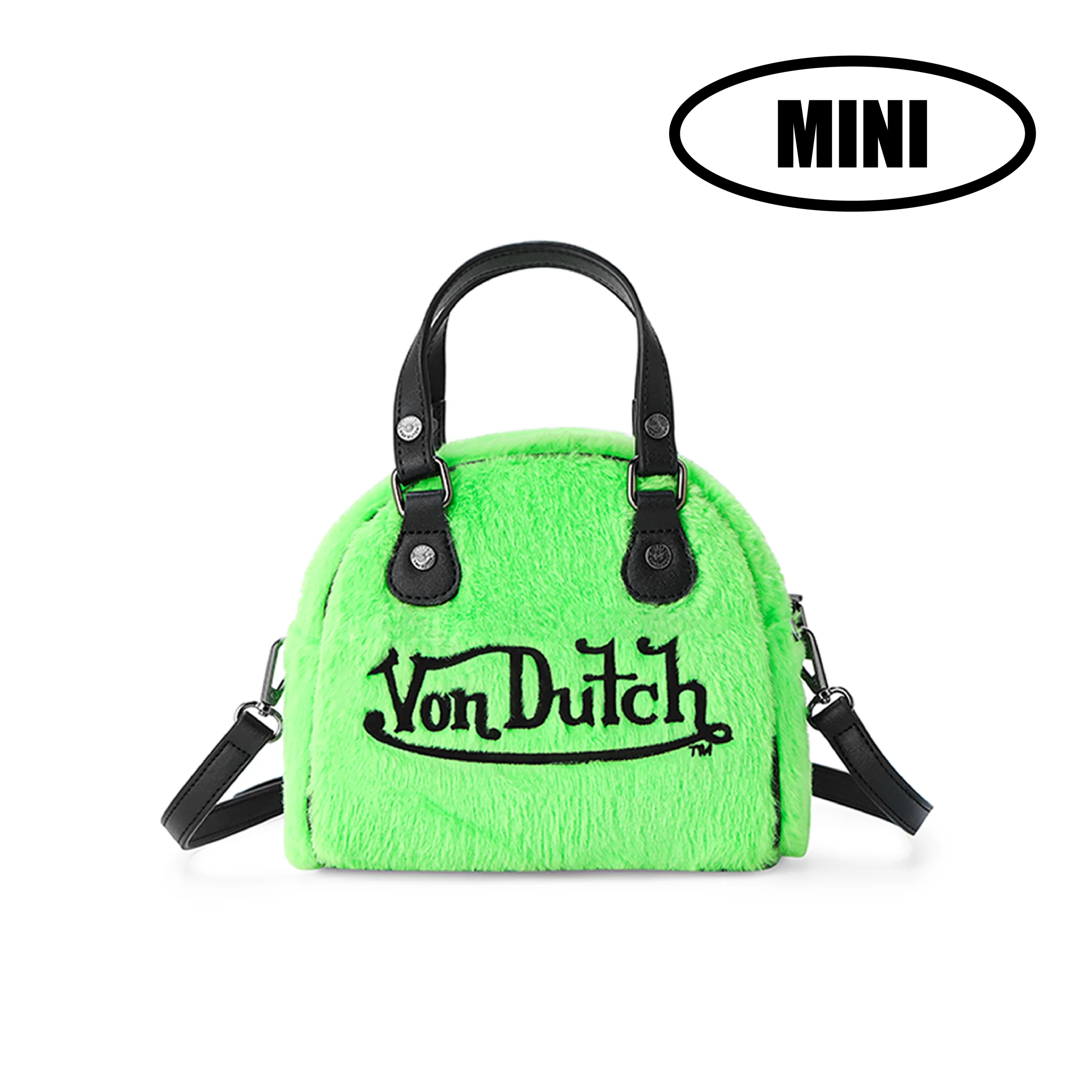 Mini Furry Bowling Bag - Lime Green - Image 3
