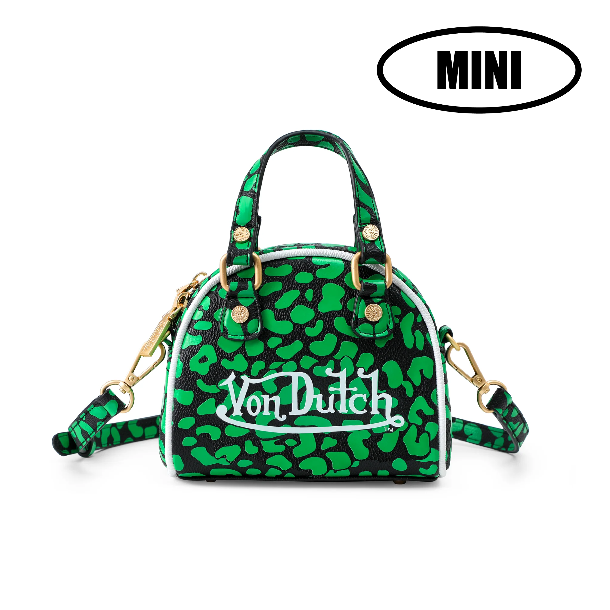Mini Bowling Bag - Lime Green Cheetah - Image 10