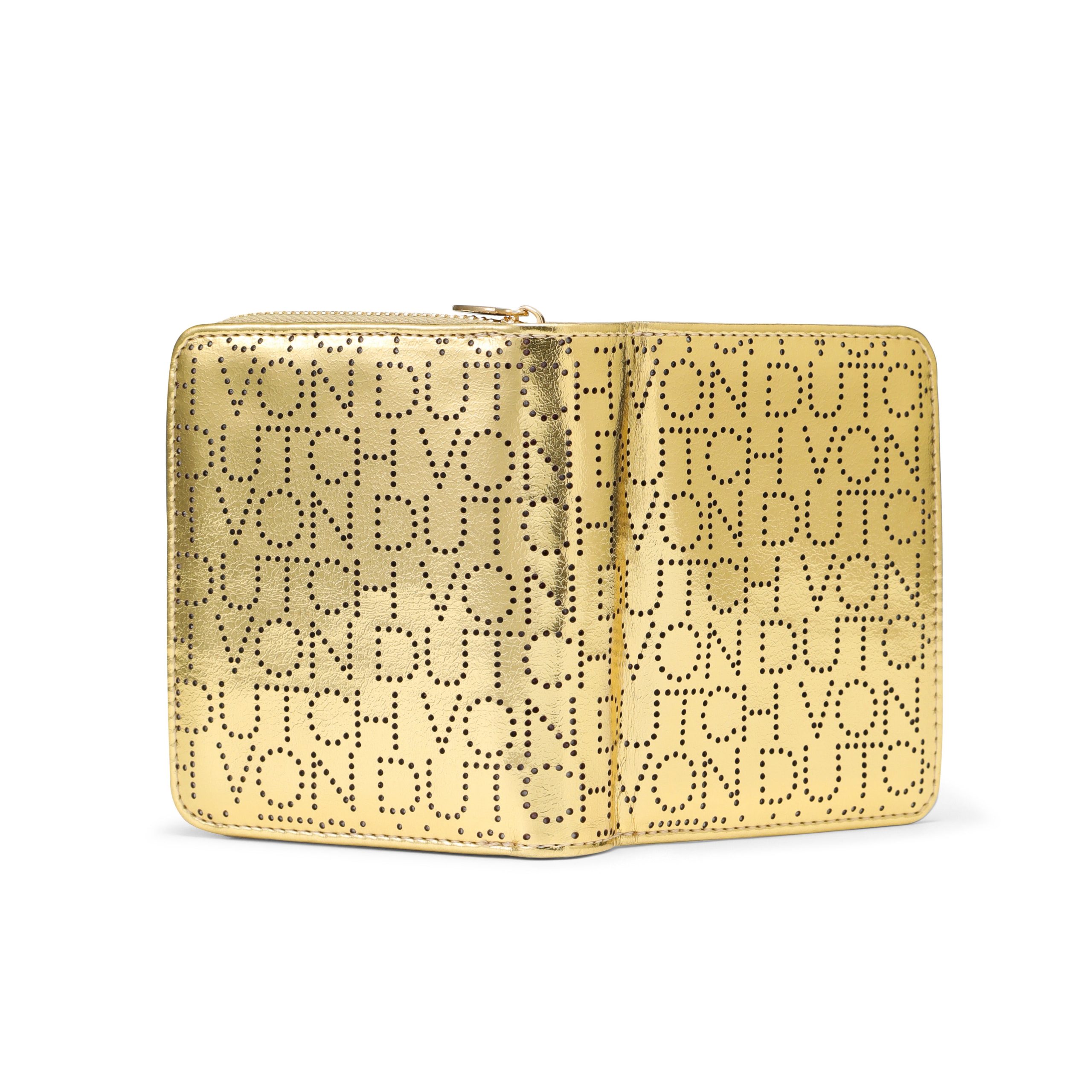 Dotted Monogram Zip-Up Wallet - GOLD - Image 6