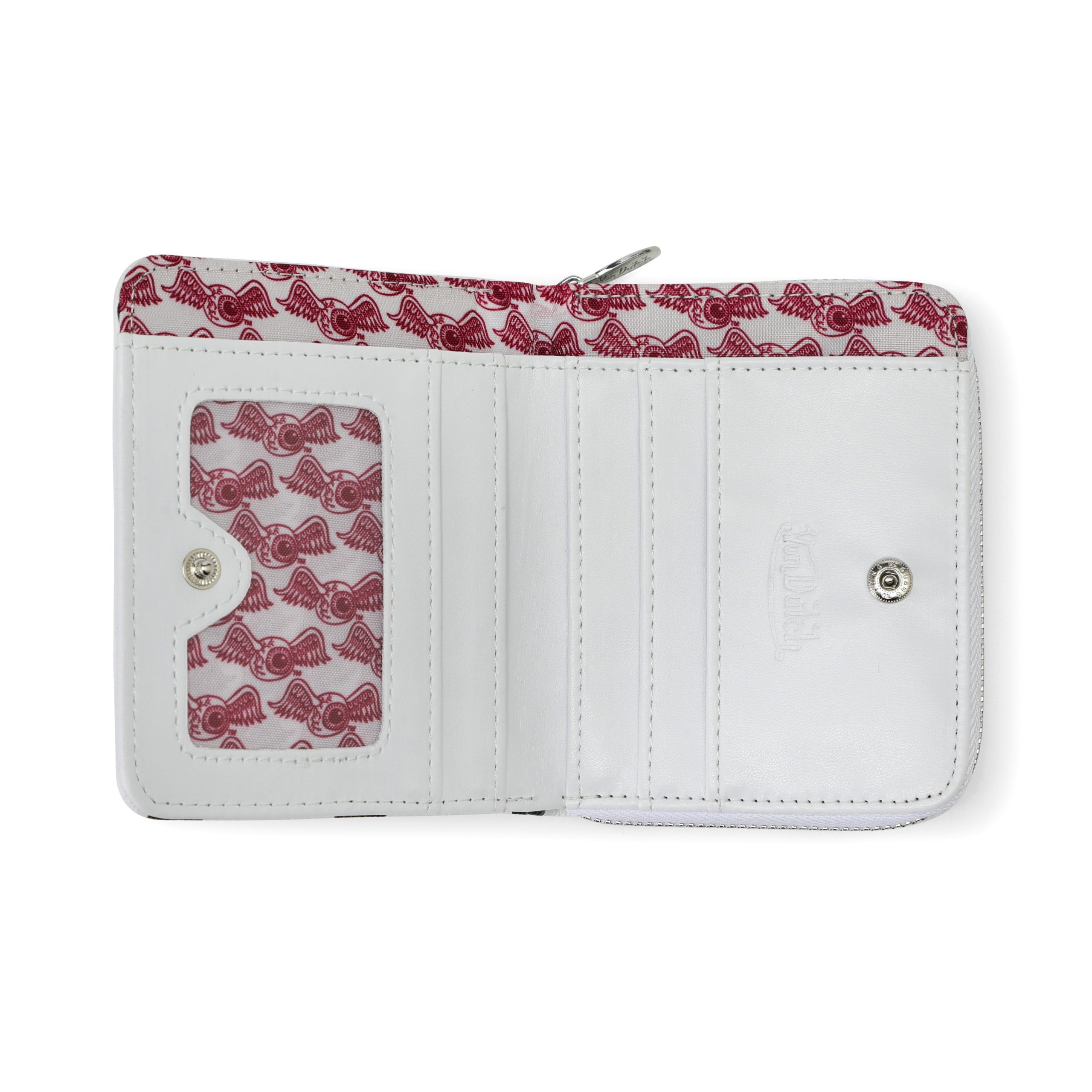 Polka Dot Zip-Up Wallet - White - Image 2