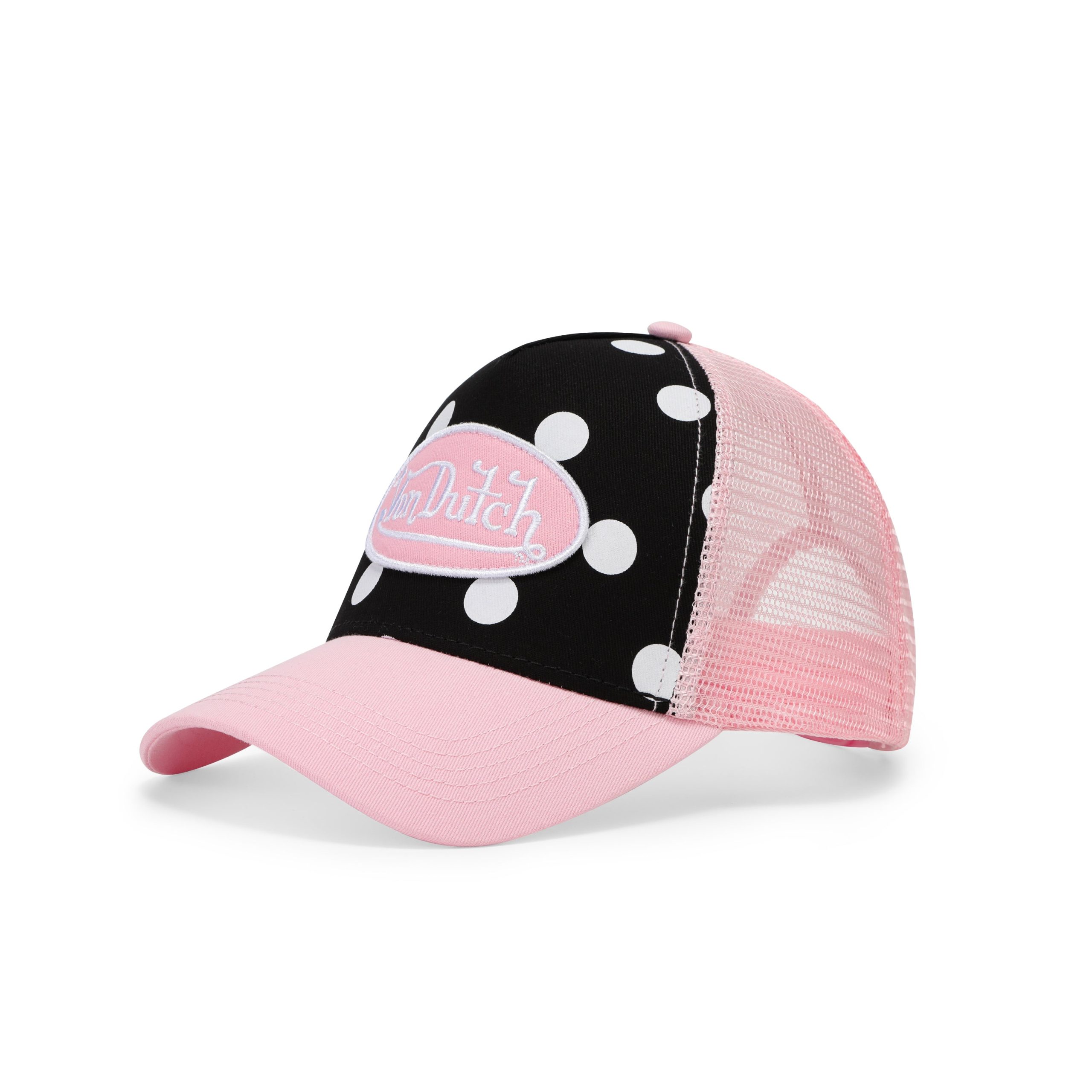 Polka Dot Trucker Hat - Pink - Image 3