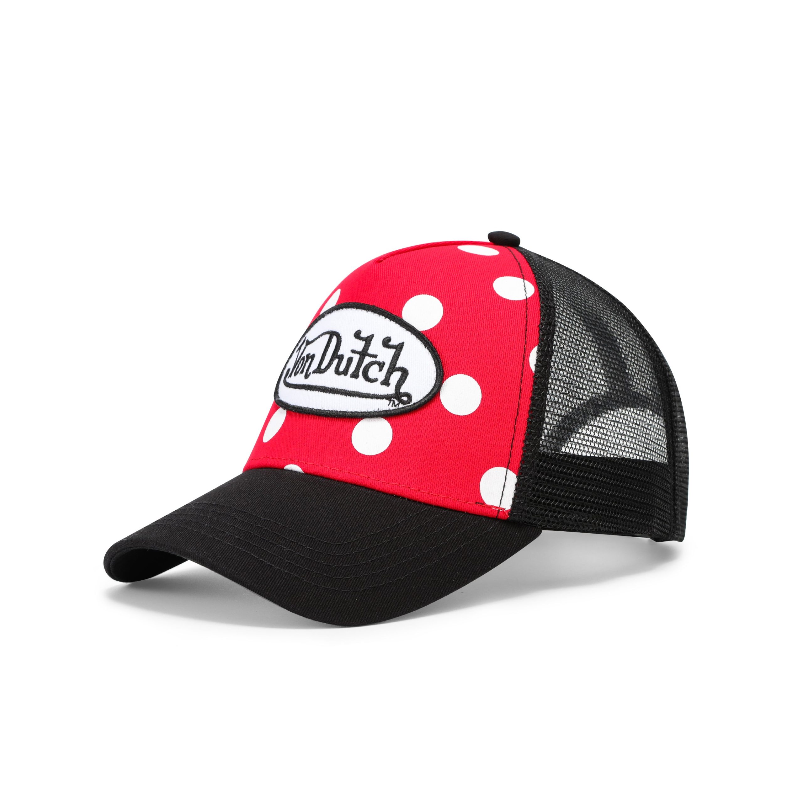 Polka Dot Trucker Hat - Cherry - Image 4