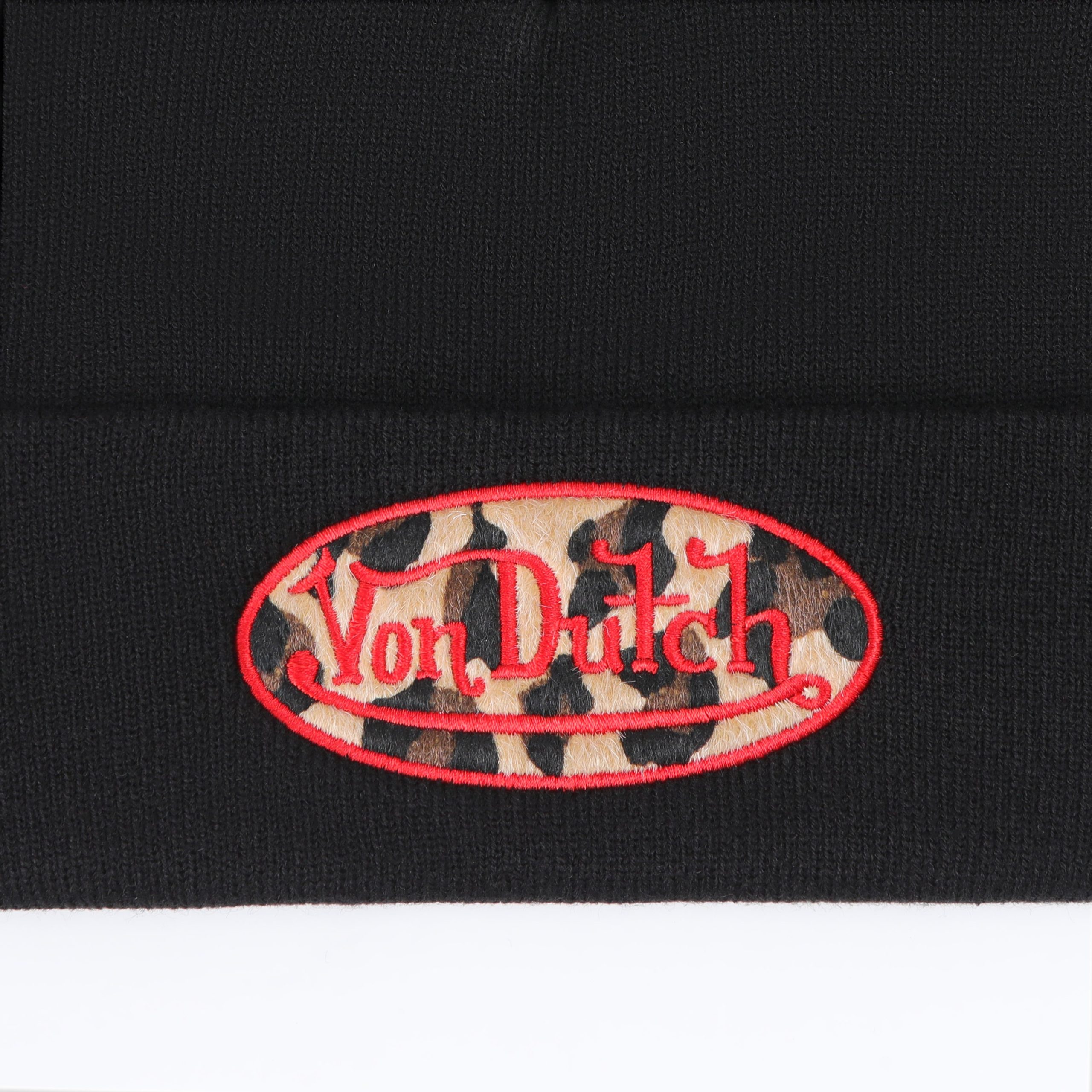 Red Leopard Patch Beanie - Image 5