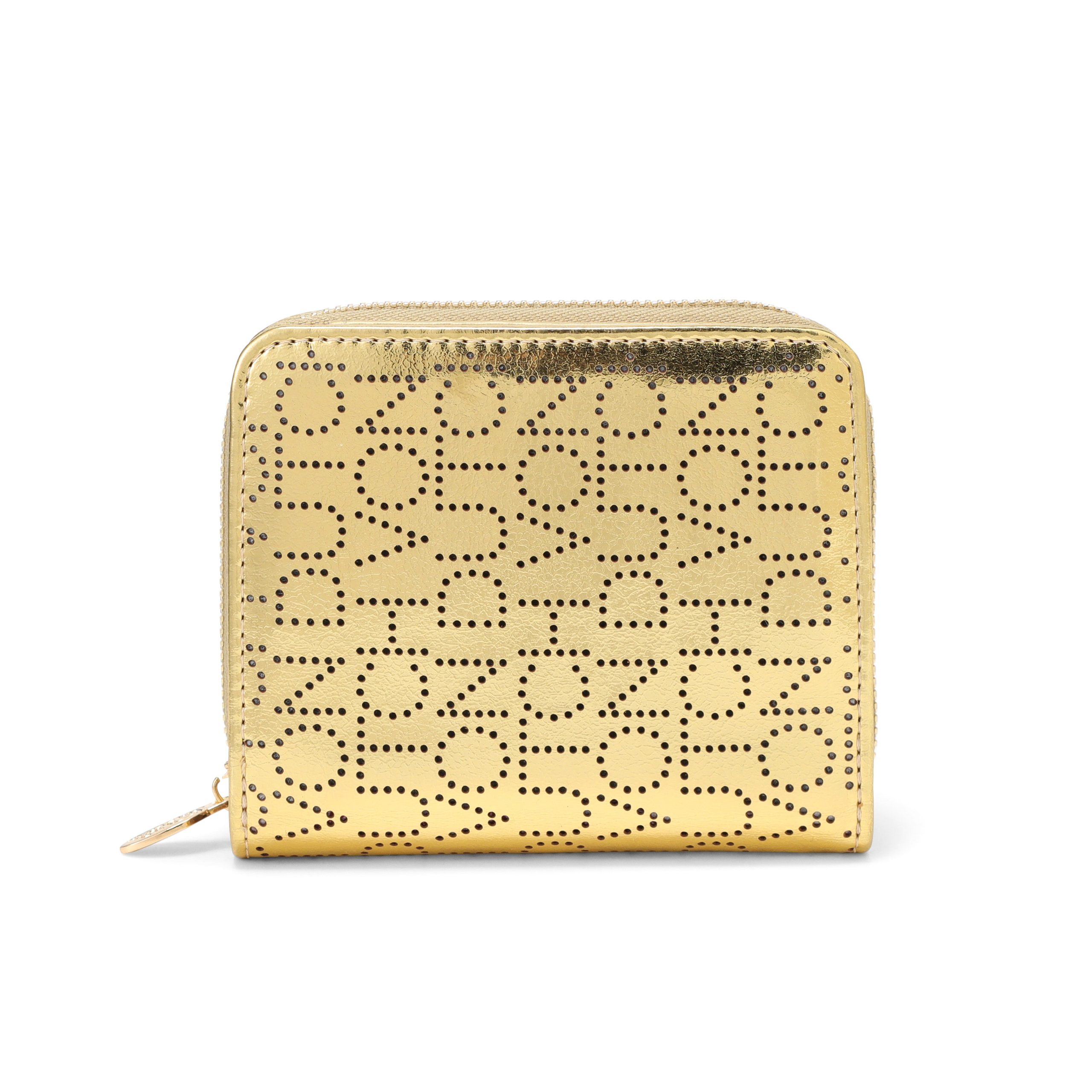 Dotted Monogram Zip-Up Wallet - GOLD - Image 3
