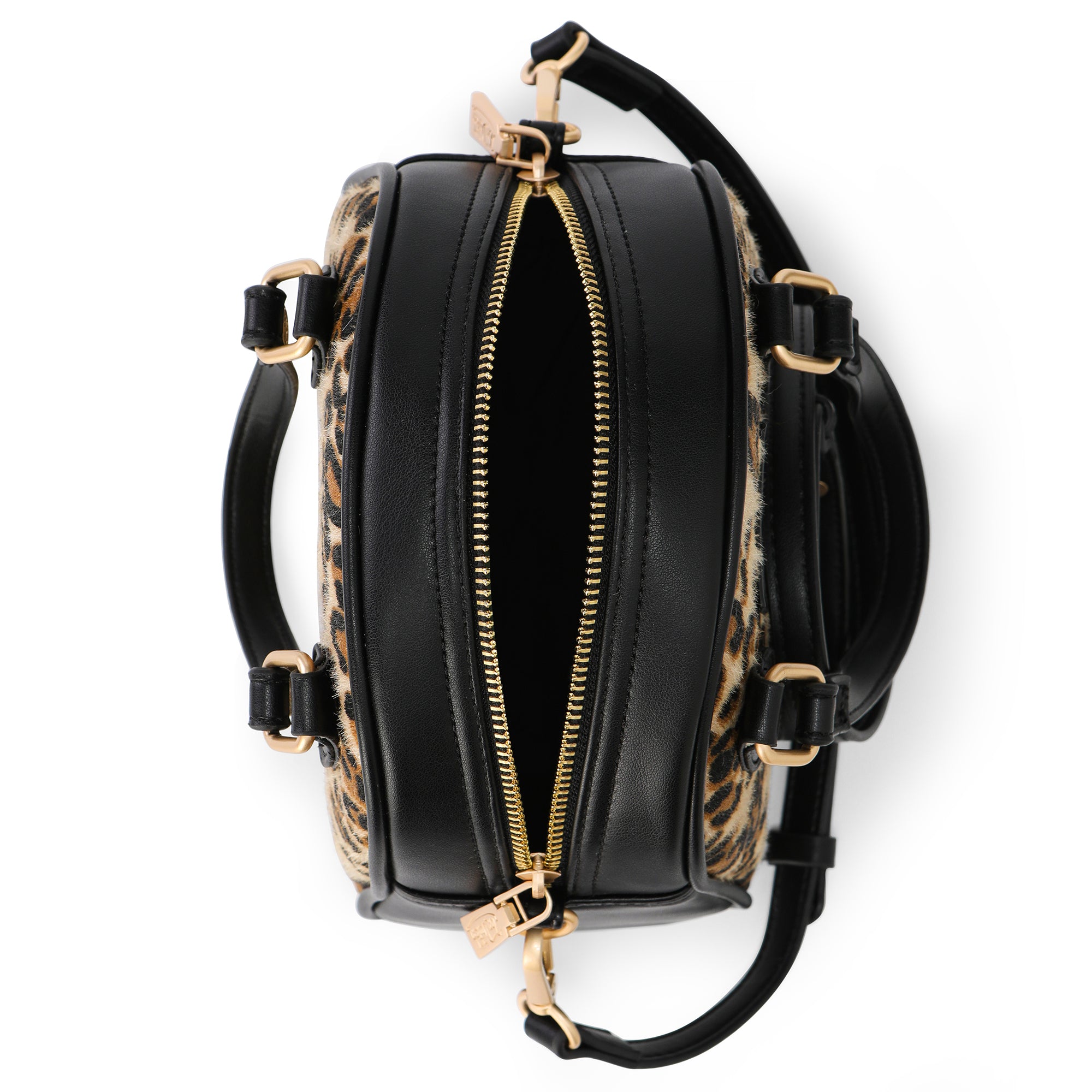 Von Dutch Leopard Vegan Pony Hair Bowling Bag - Image 6