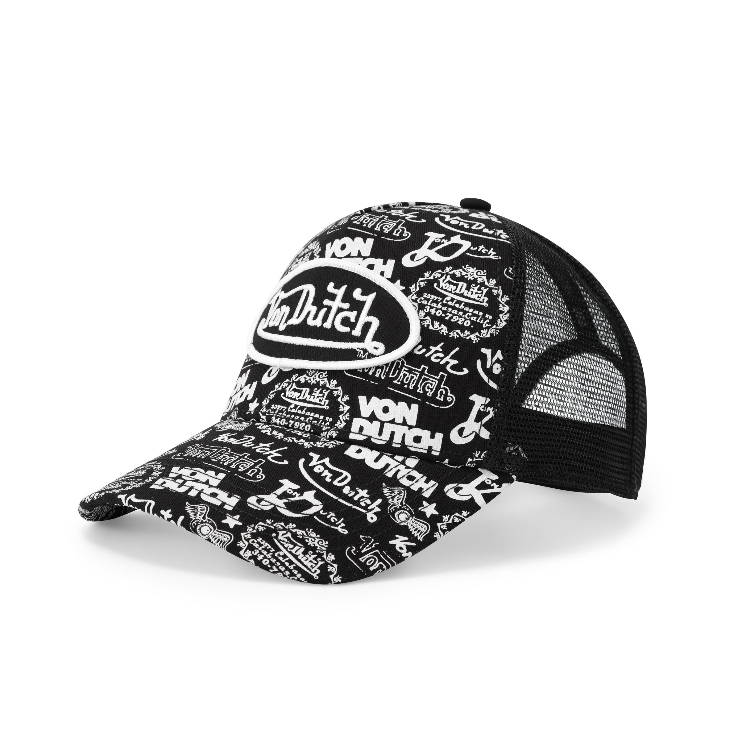 Logo Stamp Trucker Hat - Black and White - Image 3