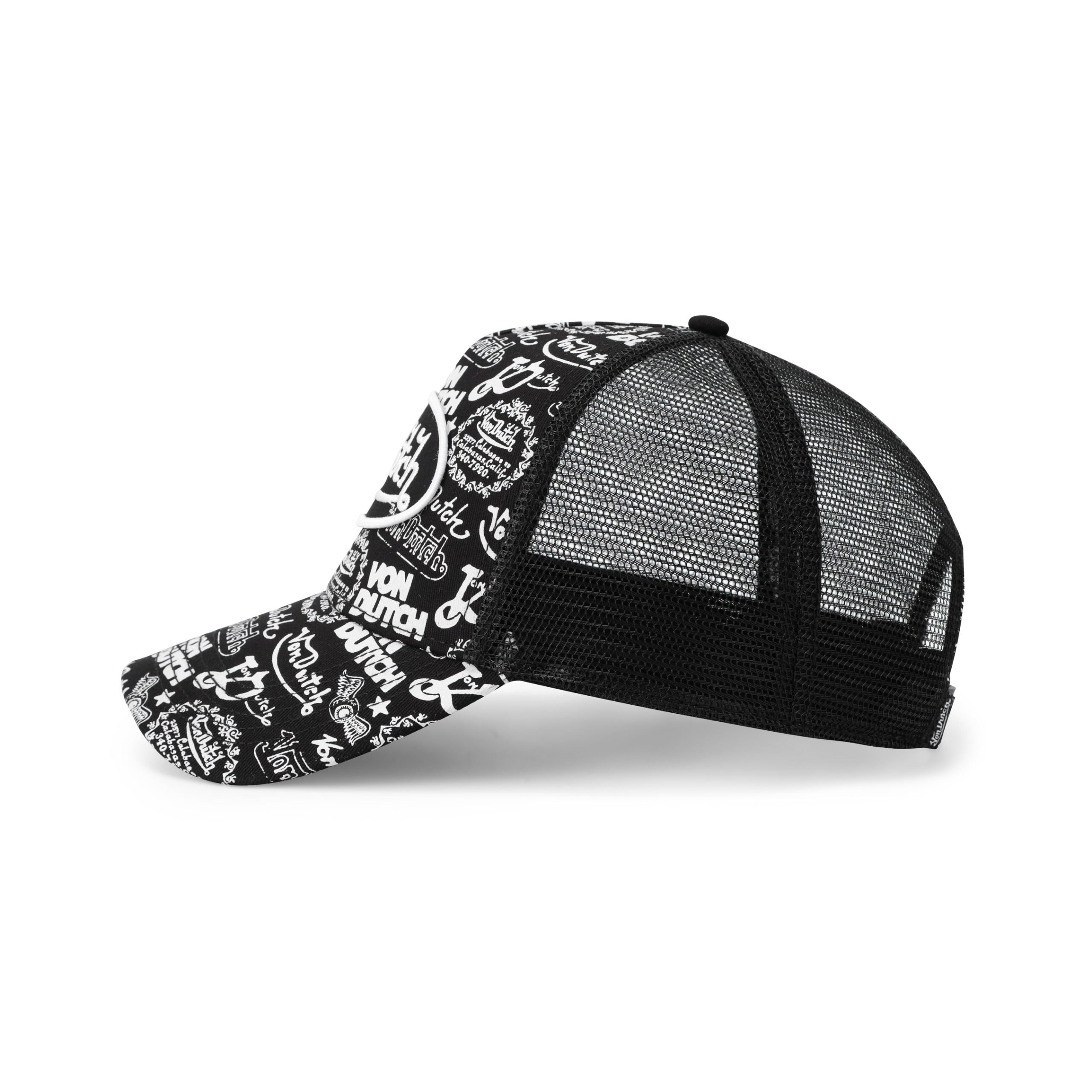Logo Stamp Trucker Hat - Black and White - Image 4