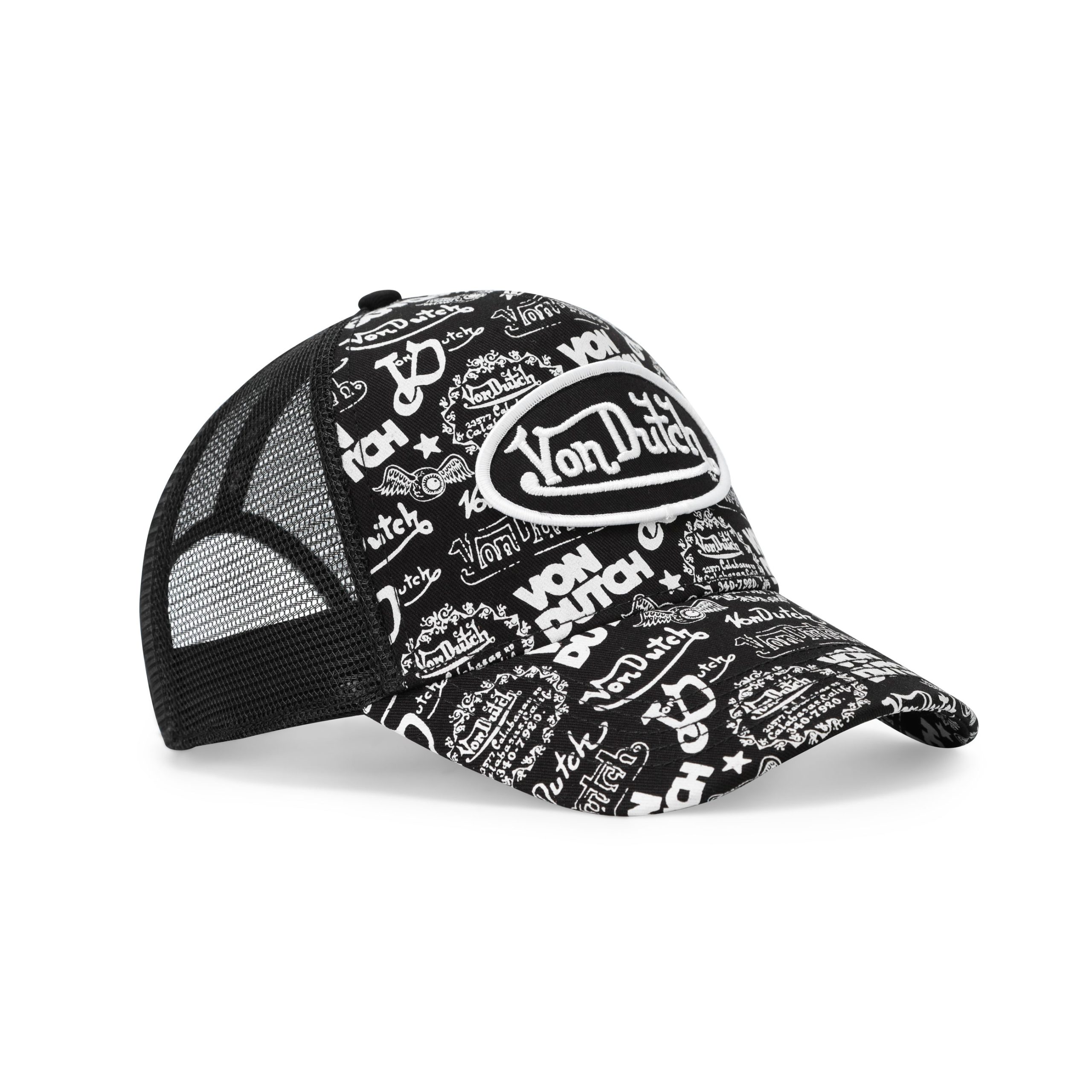 Logo Stamp Trucker Hat - Black and White - Image 7