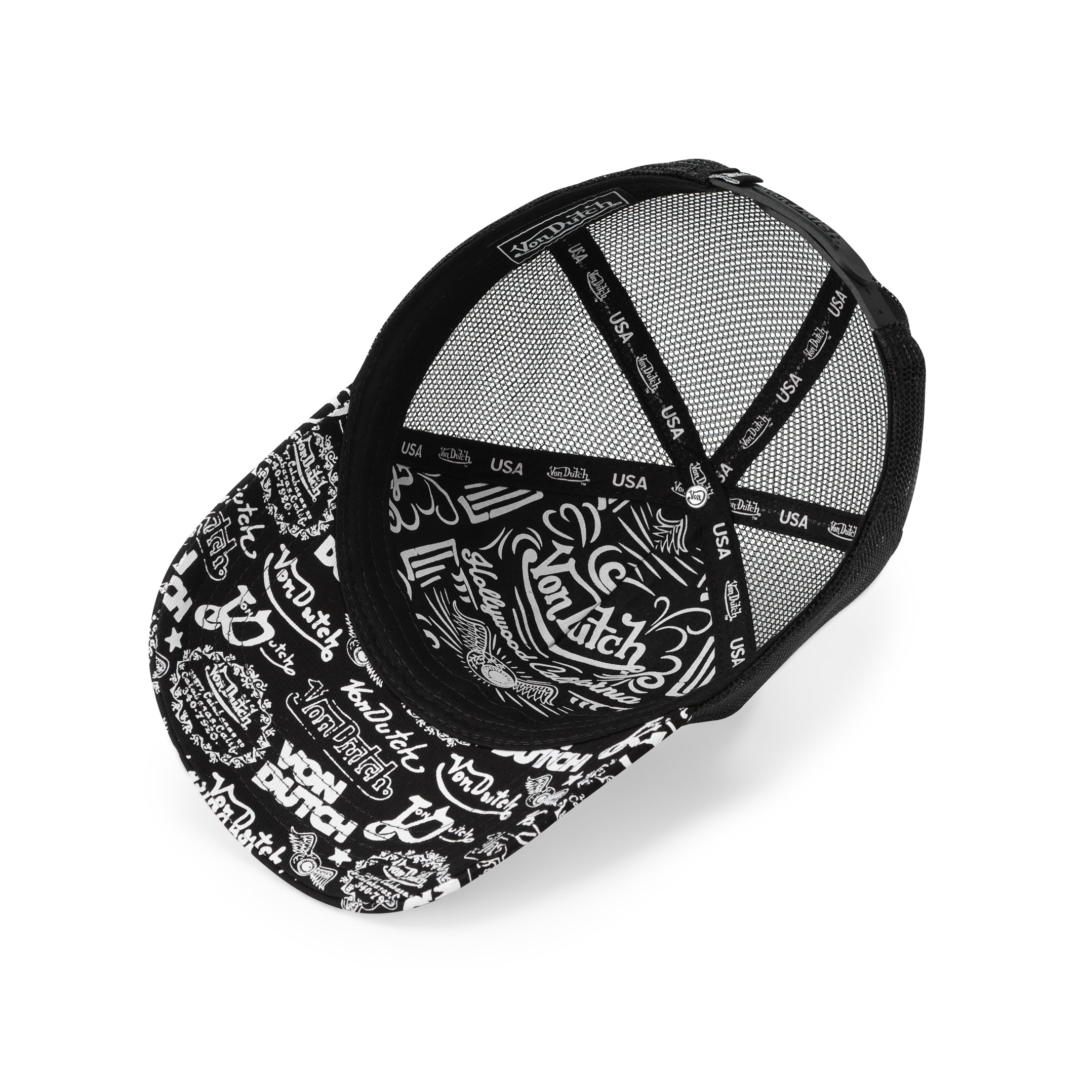 Logo Stamp Trucker Hat - Black and White - Image 8