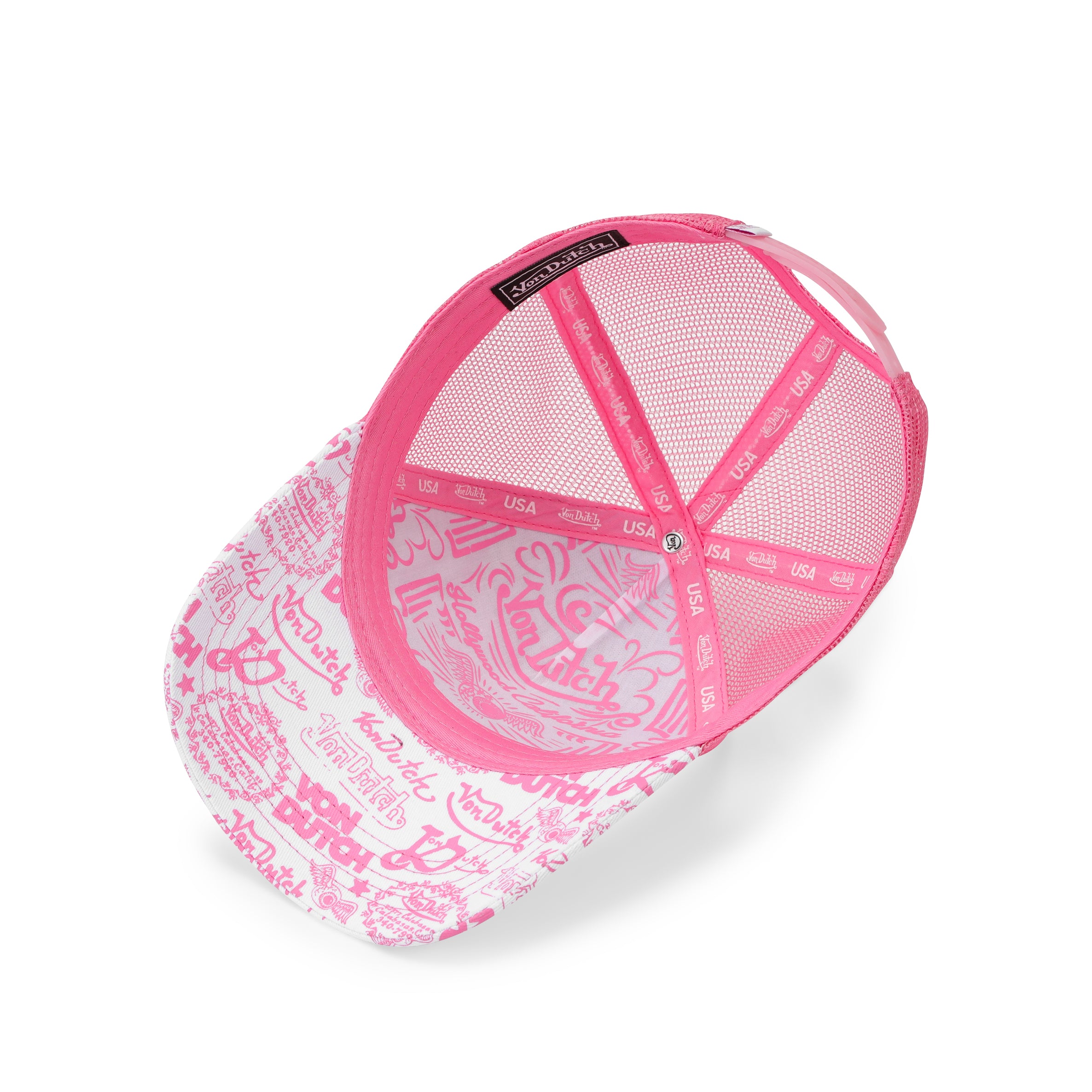 Logo Stamp Trucker Hat - Pink - Image 8