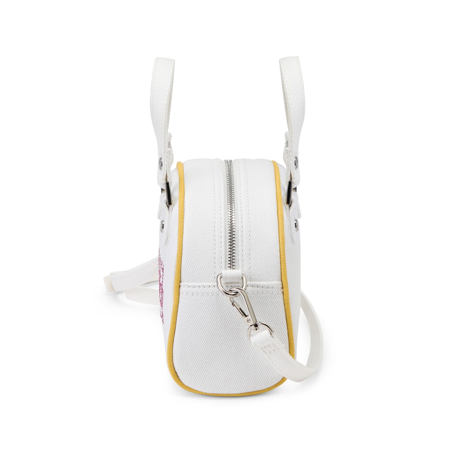 Rhinestone Bowling Bag - White Denim - Image 9