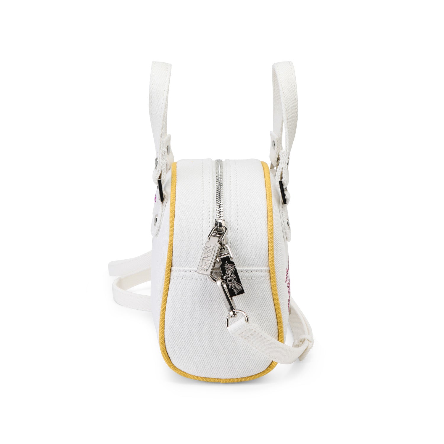 Rhinestone Bowling Bag - White Denim - Image 6