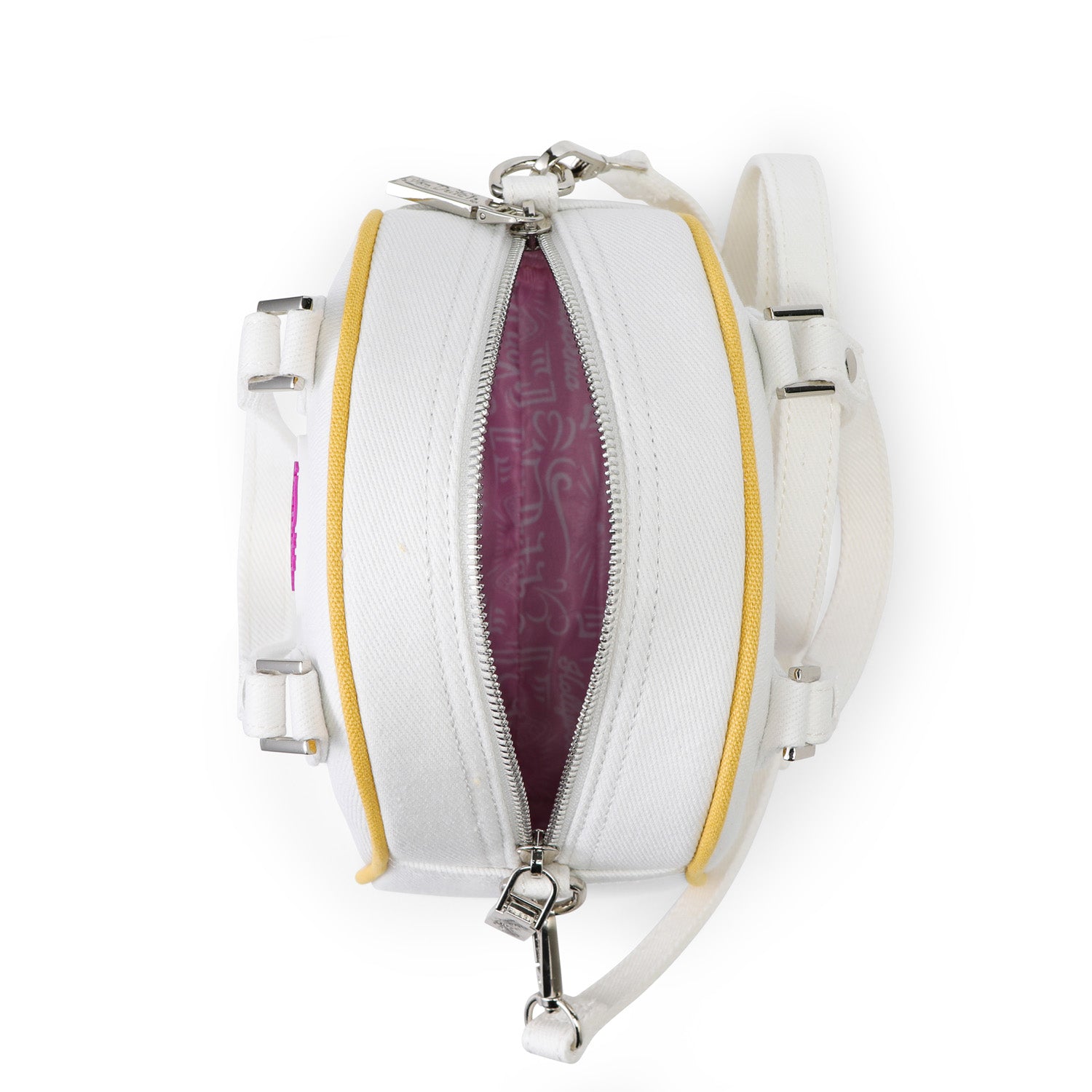 Rhinestone Bowling Bag - White Denim - Image 5