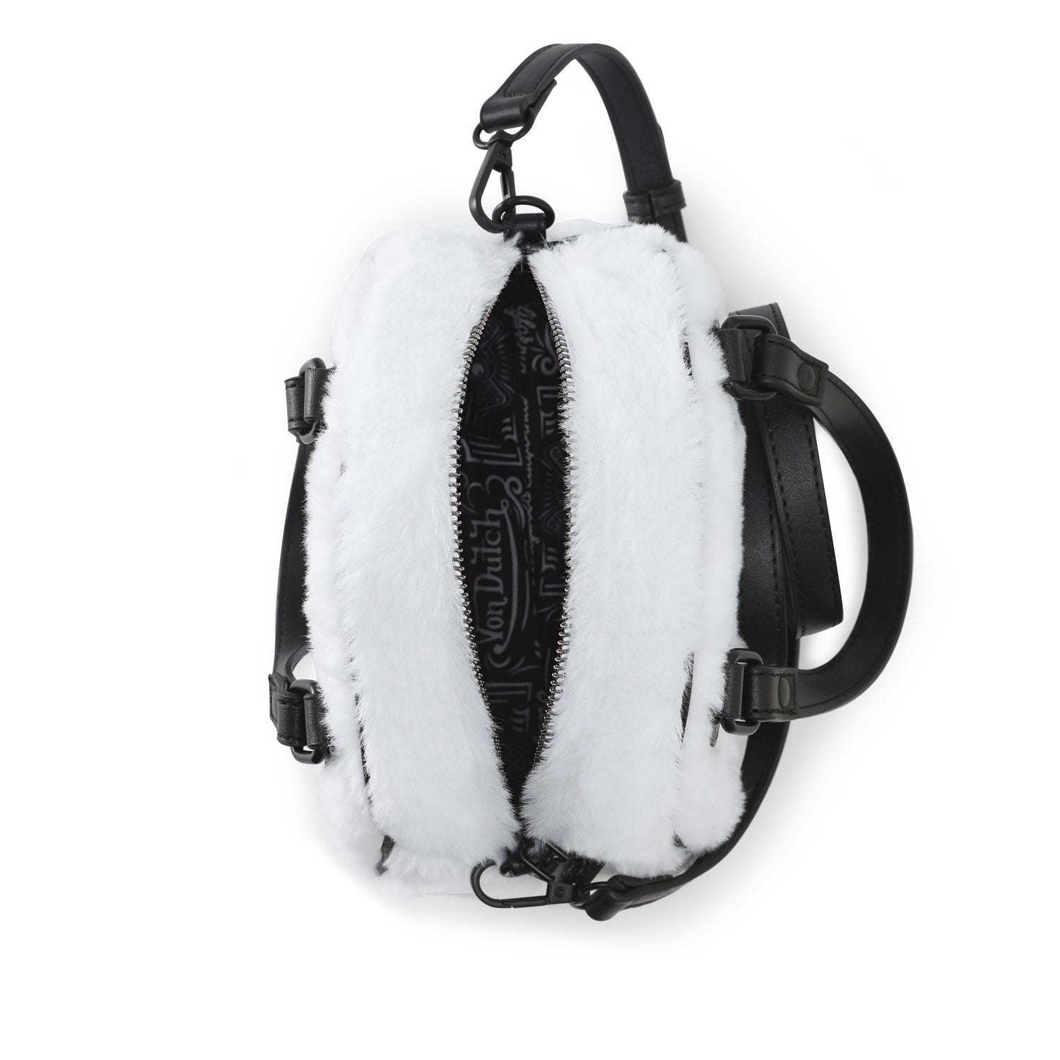 White and Black Furry Bowling Bag - Image 8