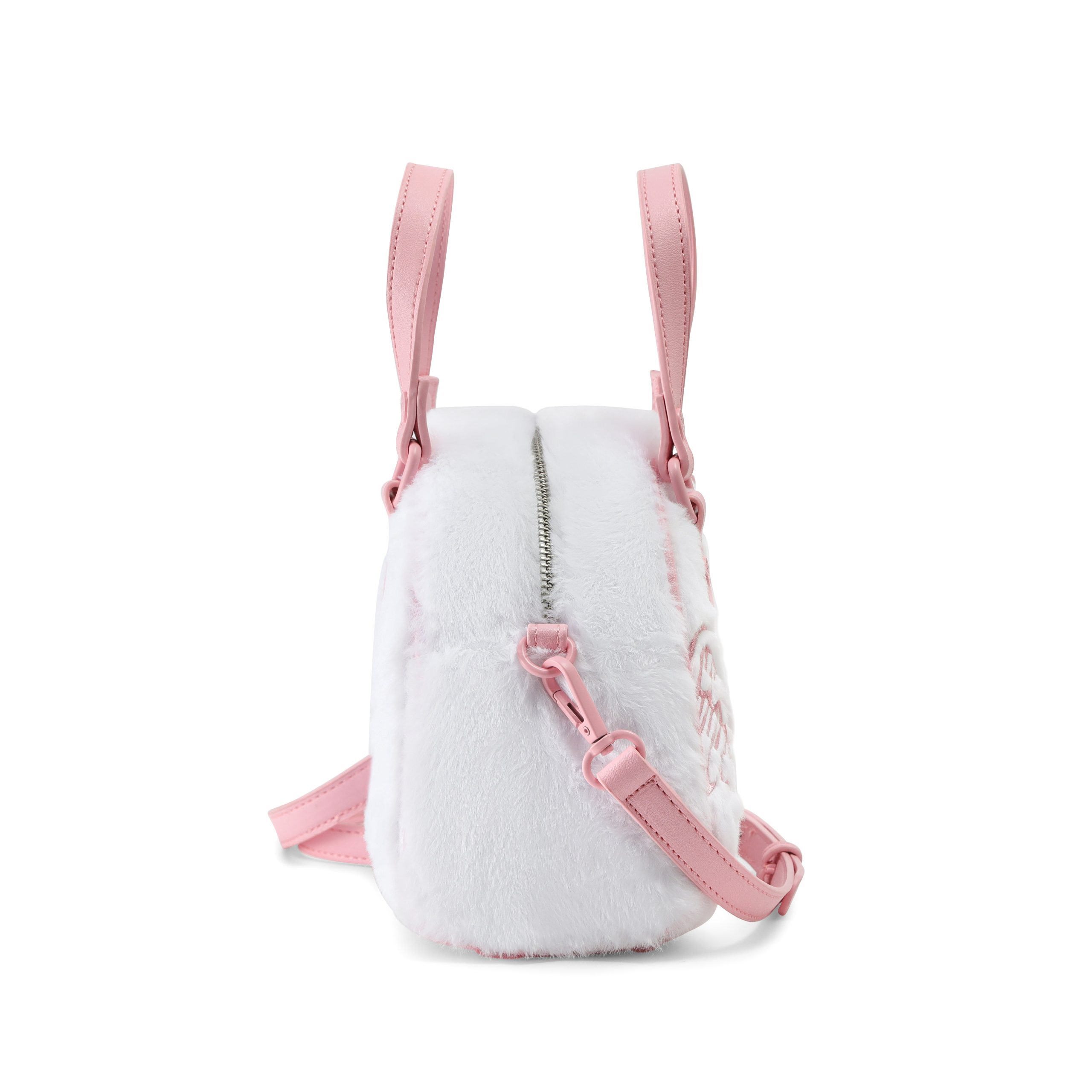 White and Pink Furry Bowling Bag - Image 4