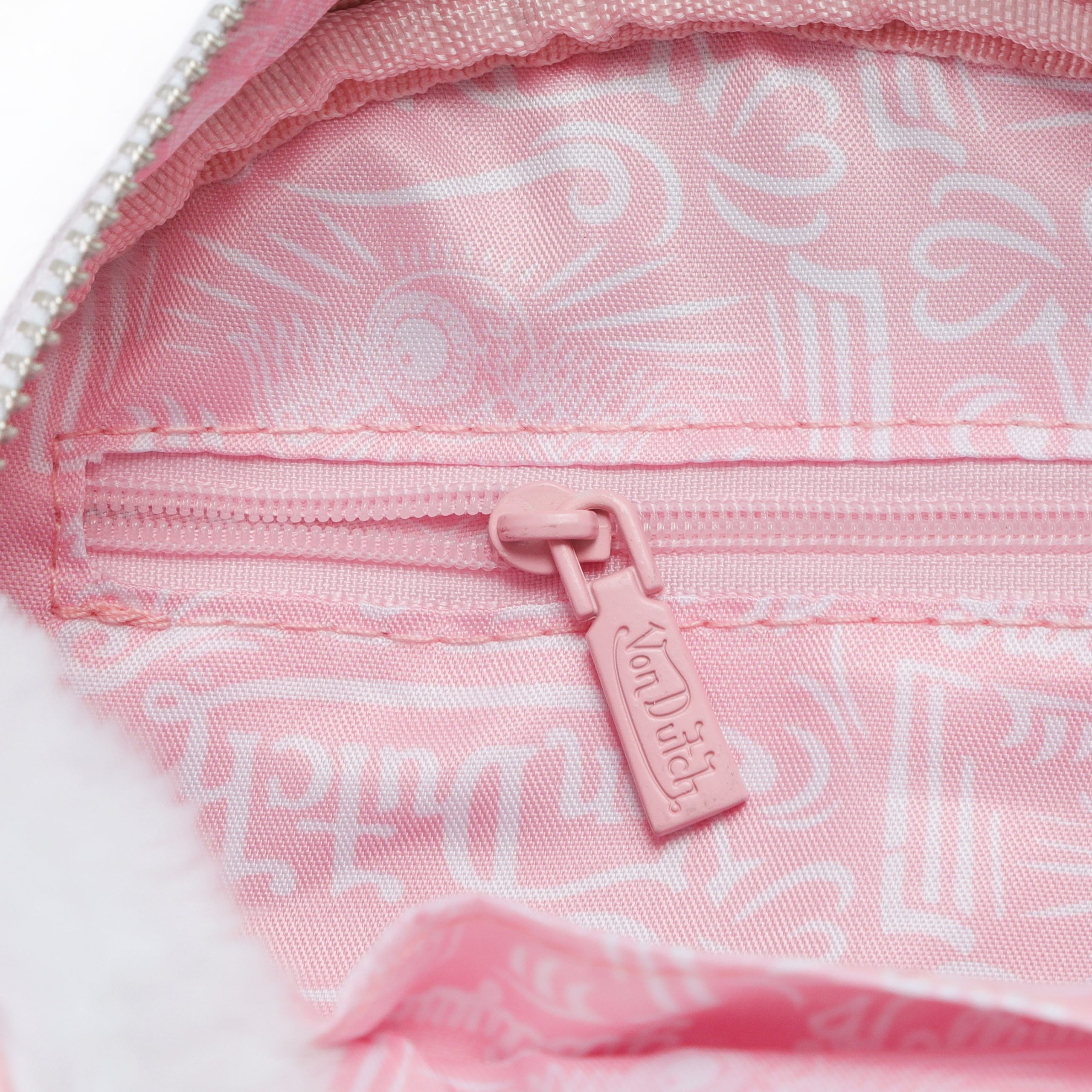 White and Pink Furry Bowling Bag - Image 5