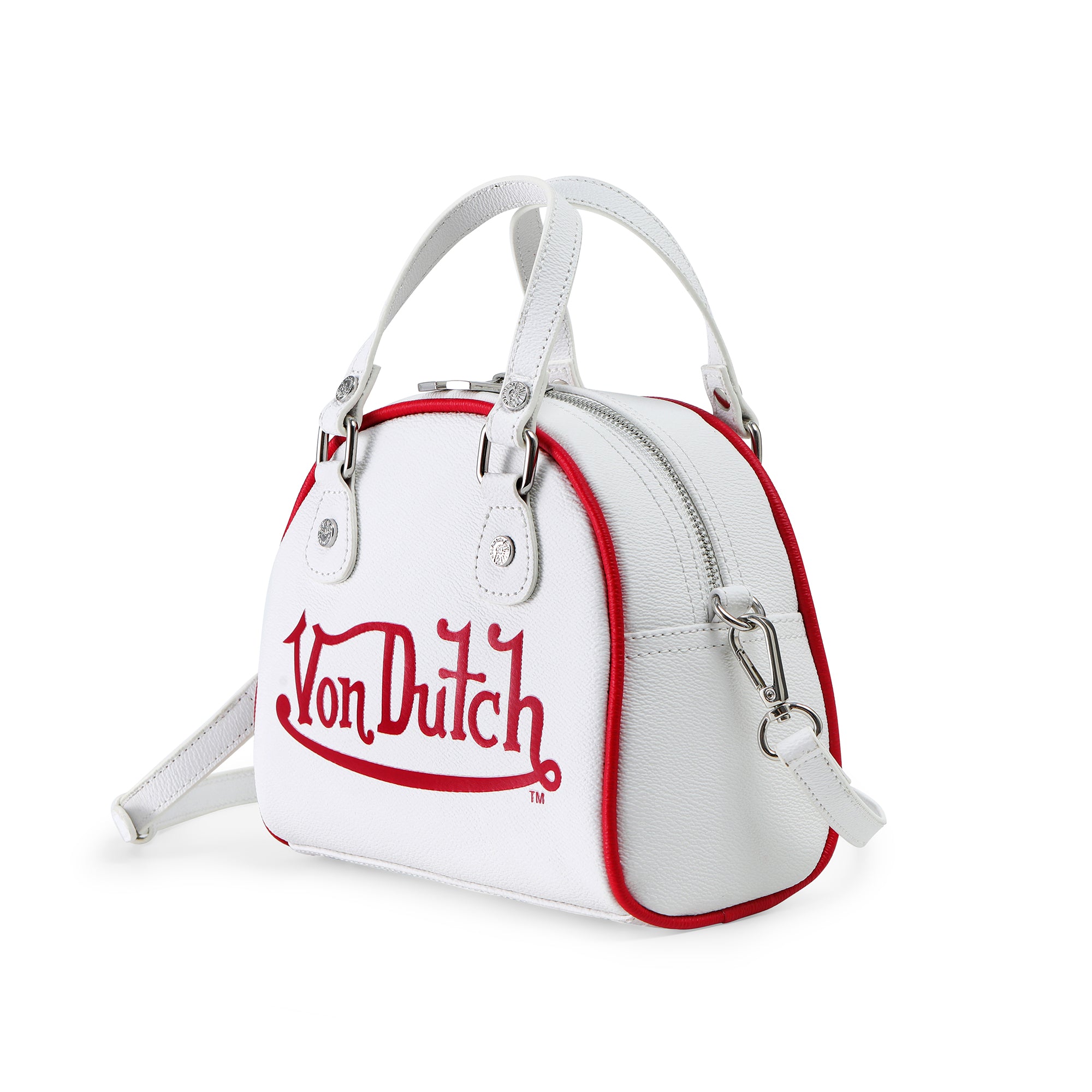 White & Red Two-Tone Bowling Bag - Image 3