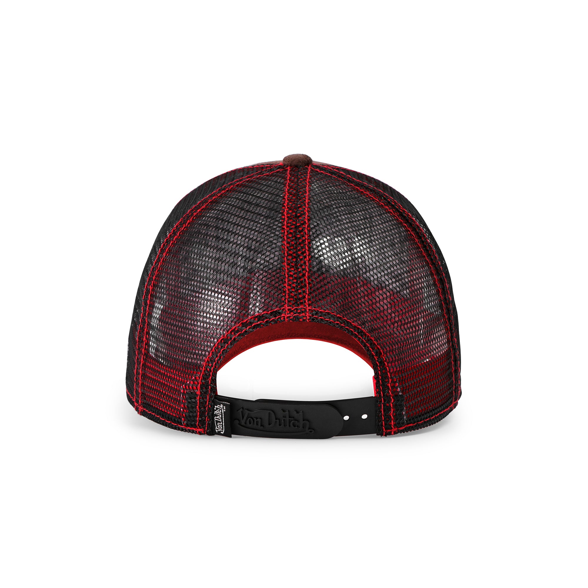 Brown & Red Velvet Trucker Hat - Image 6