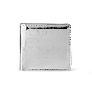 Mirror Logo Bi-fold Wallet - Silver