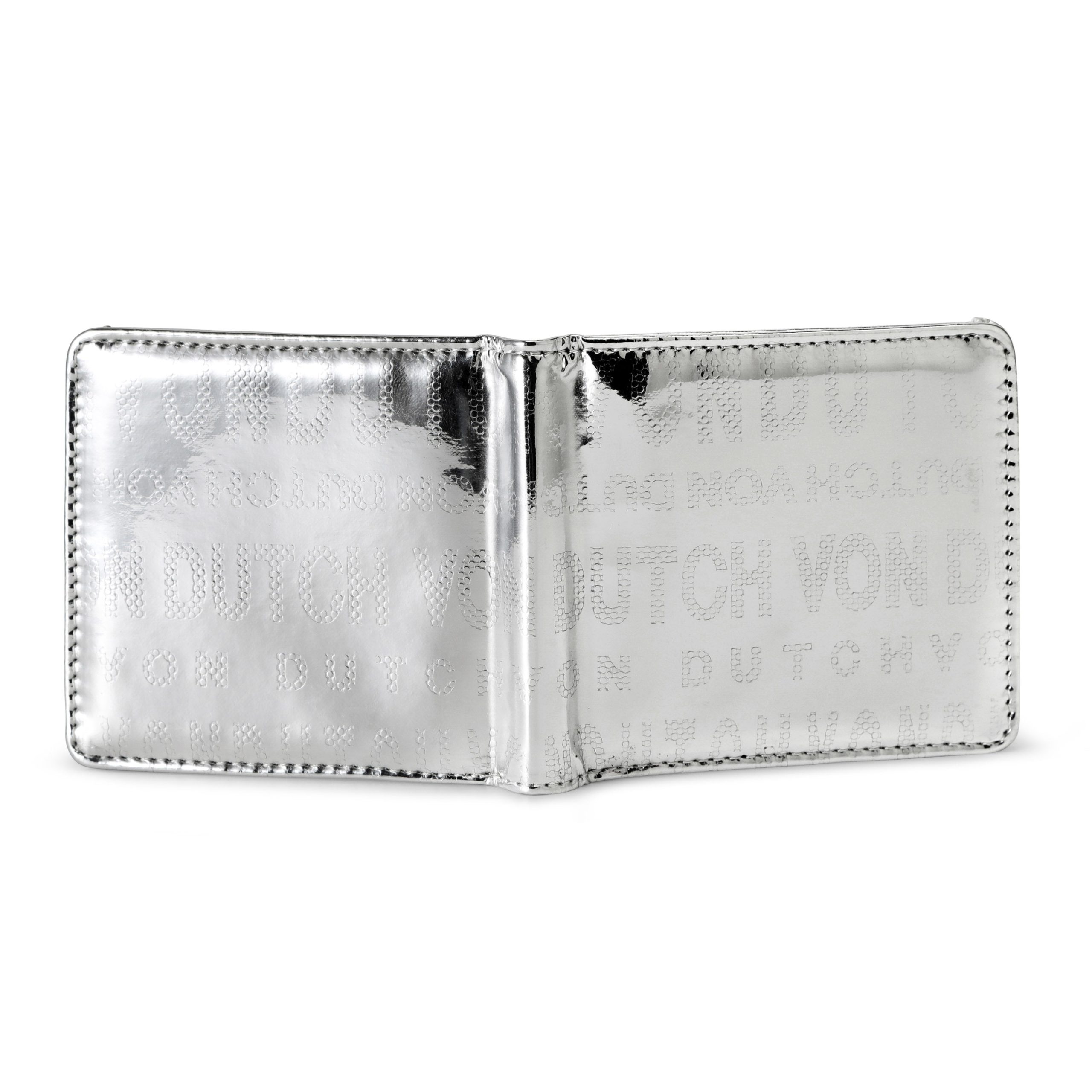 Mirror Logo Bi-fold Wallet - Silver - Image 4