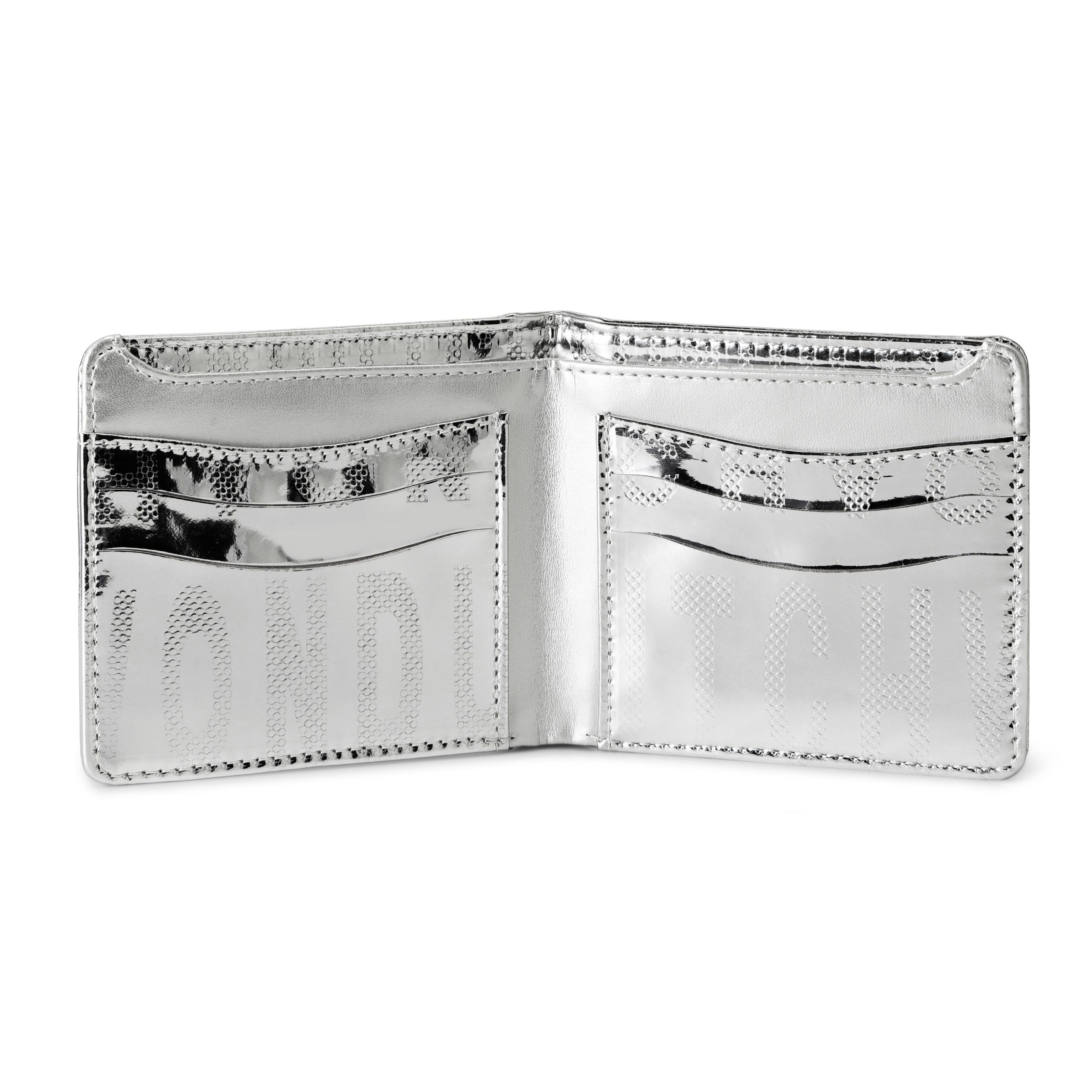 Mirror Logo Bi-fold Wallet - Silver - Image 2