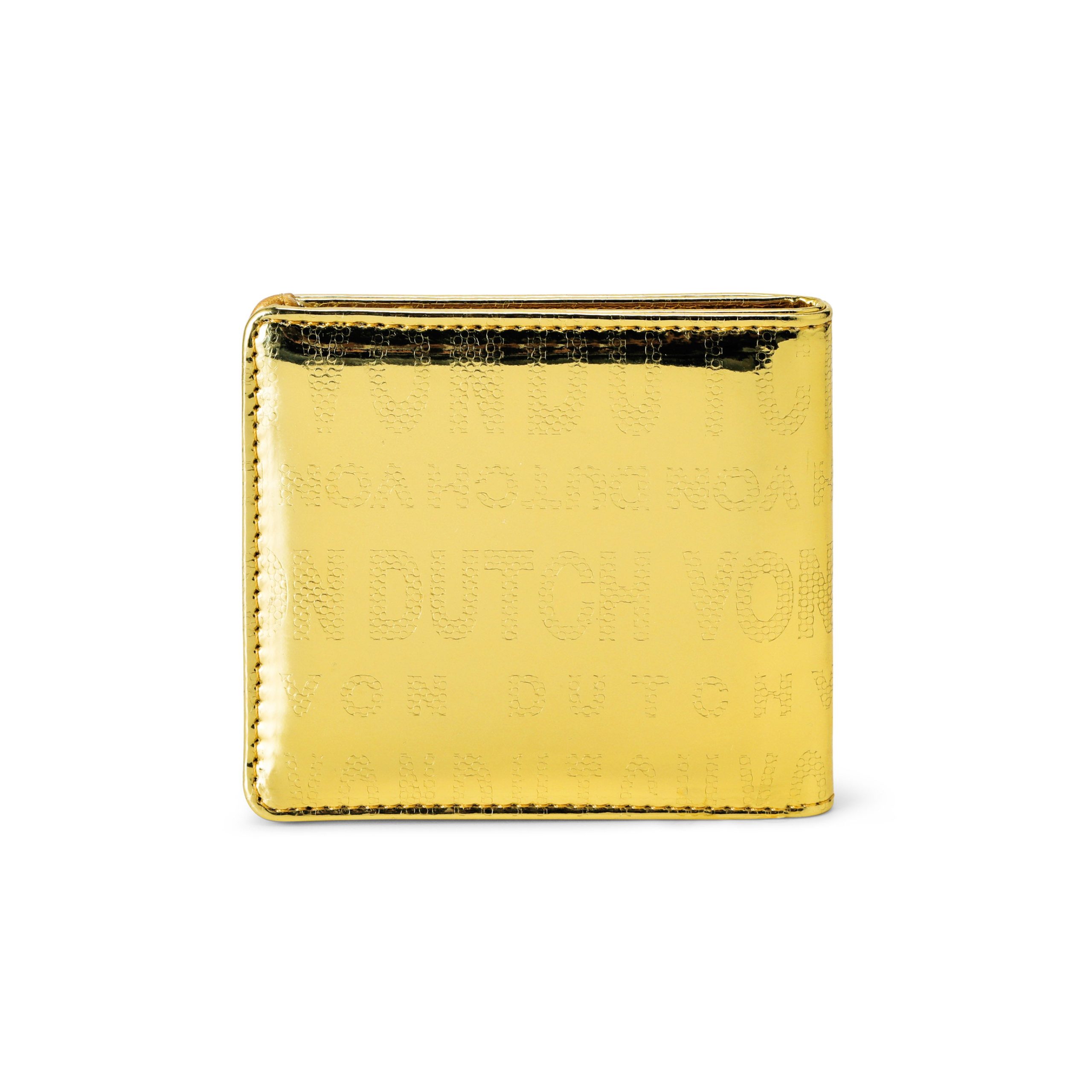 Mirror Logo Bi-fold Wallet - Gold - Image 4