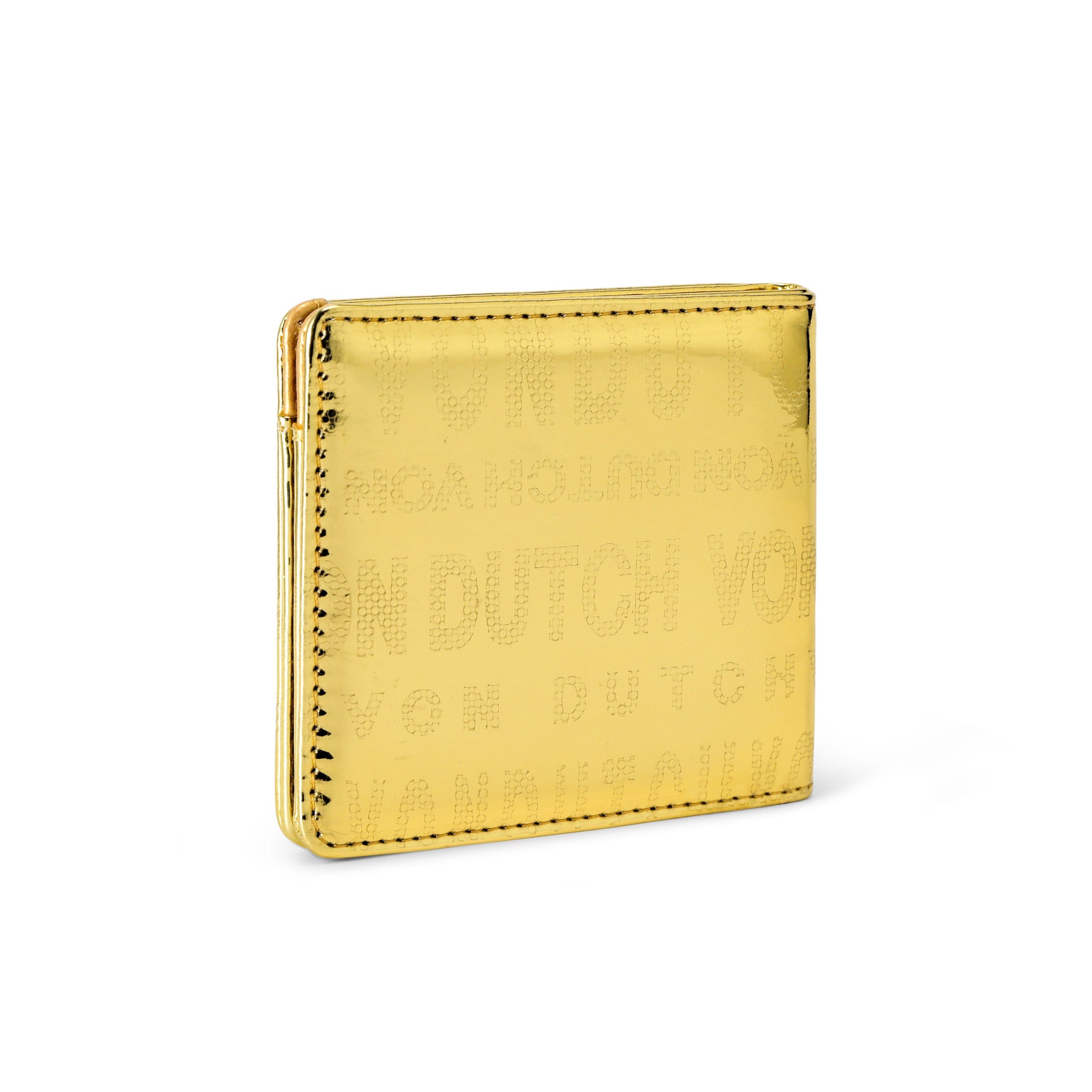 Mirror Logo Bi-fold Wallet - Gold - Image 5