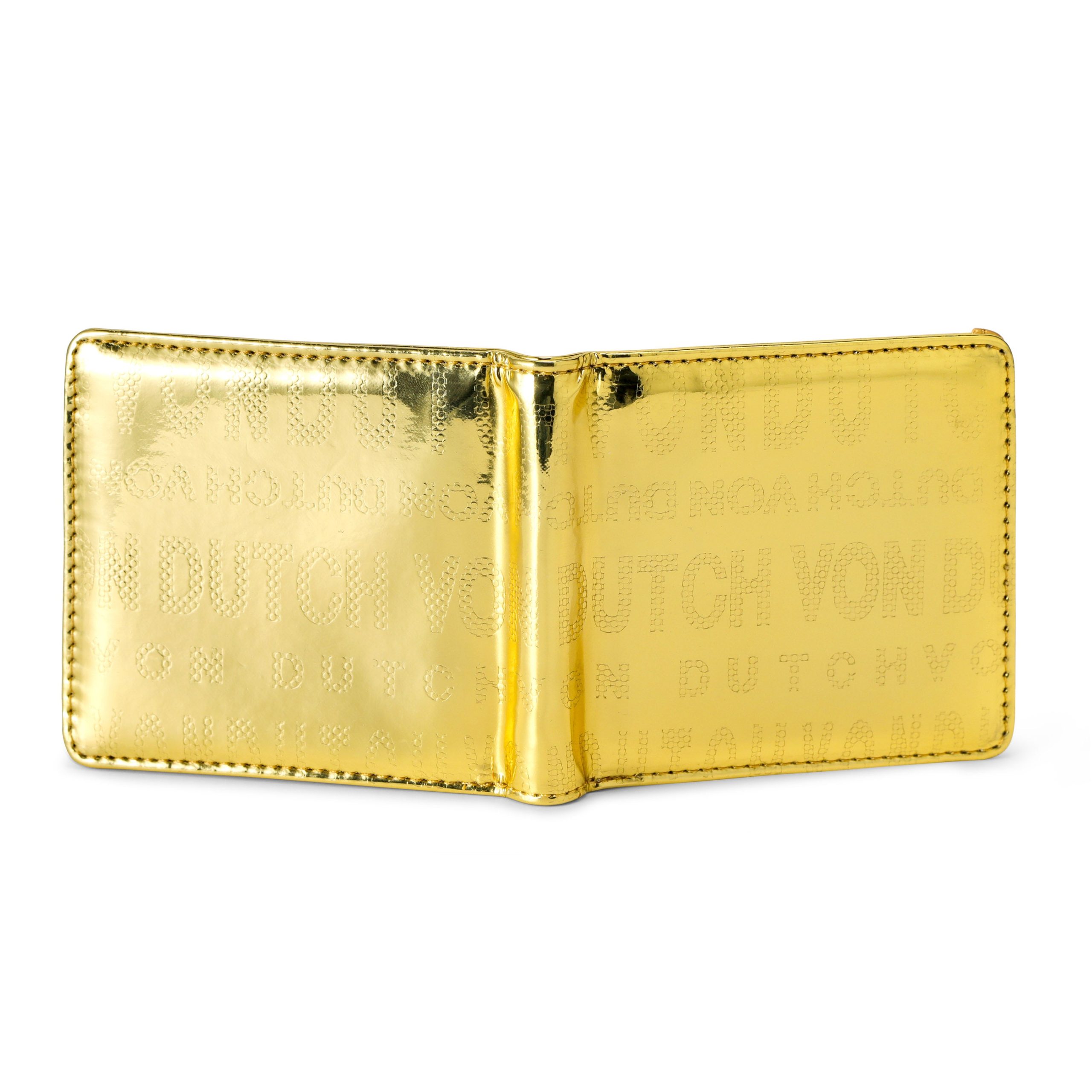 Mirror Logo Bi-fold Wallet - Gold - Image 6