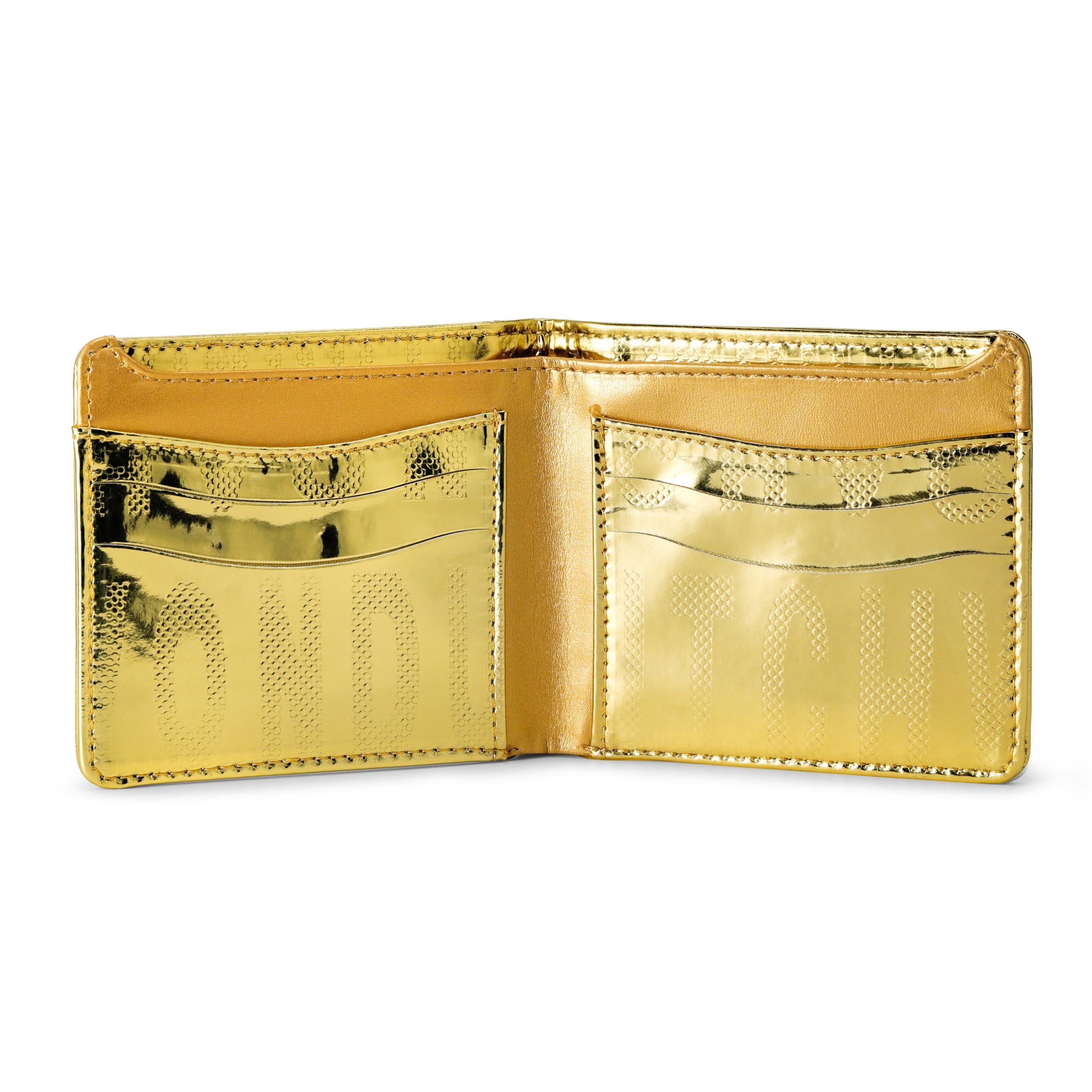 Mirror Logo Bi-fold Wallet - Gold - Image 2