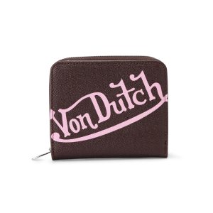 Flying Eye Signature Zip-up Wallet - Brown