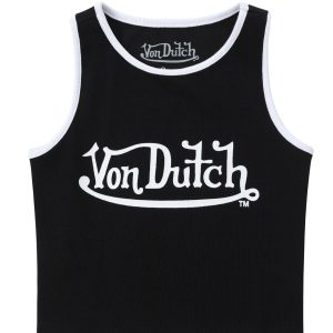 Women's Ribbed Crop Tanks ?C Black and White