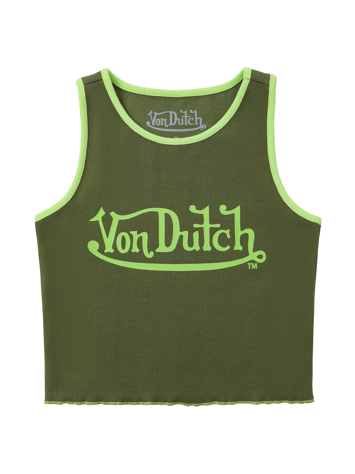 Women's Ribbed Crop Tanks ?C Green