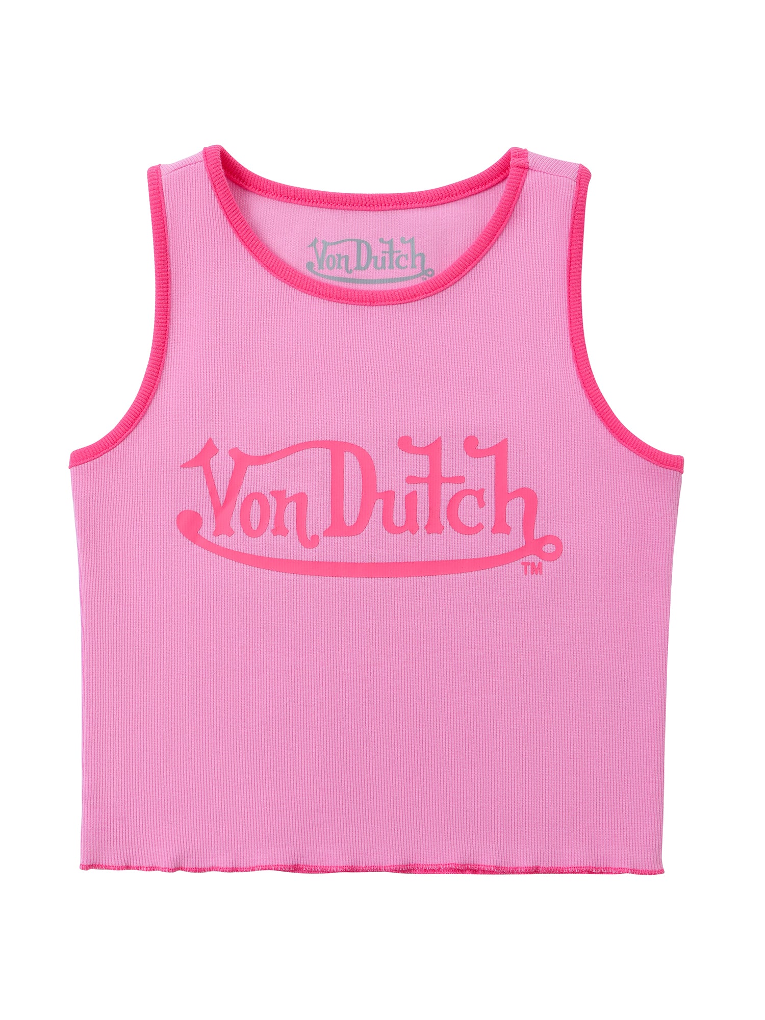 Women's Ribbed Crop Tanks ?C Pink