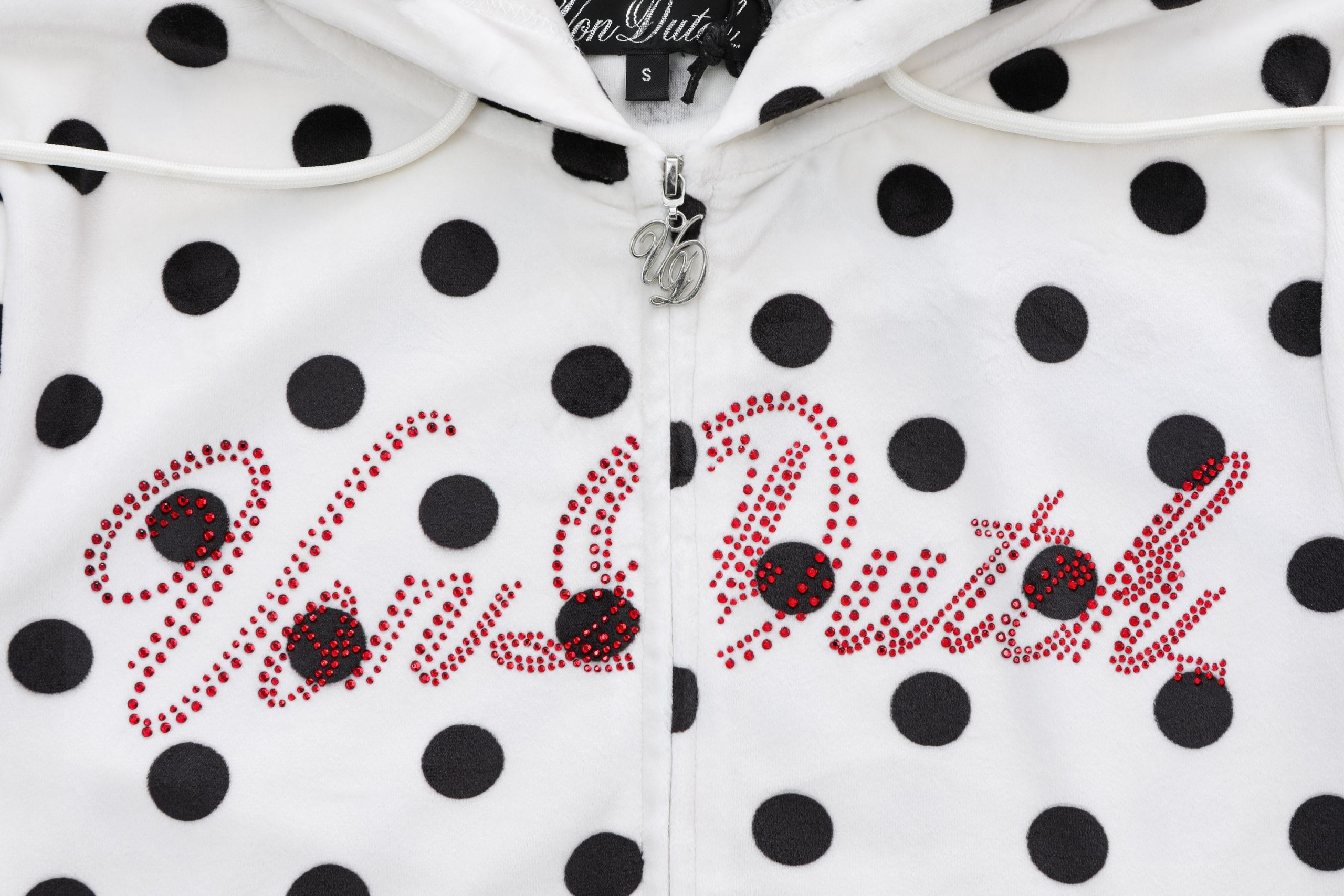 Velour Zip Up ?C Polka Dot - Image 6
