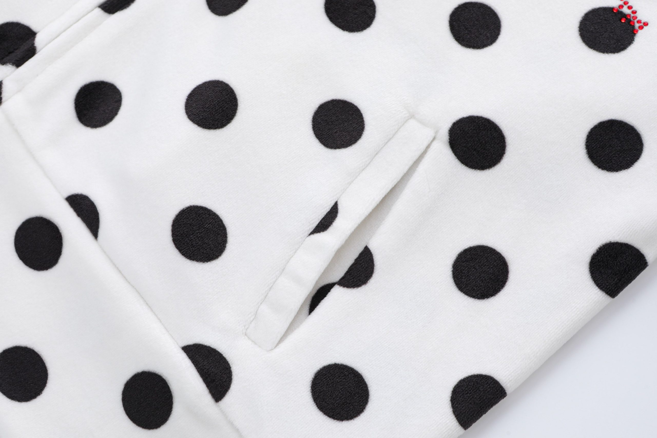 Velour Zip Up ?C Polka Dot - Image 8