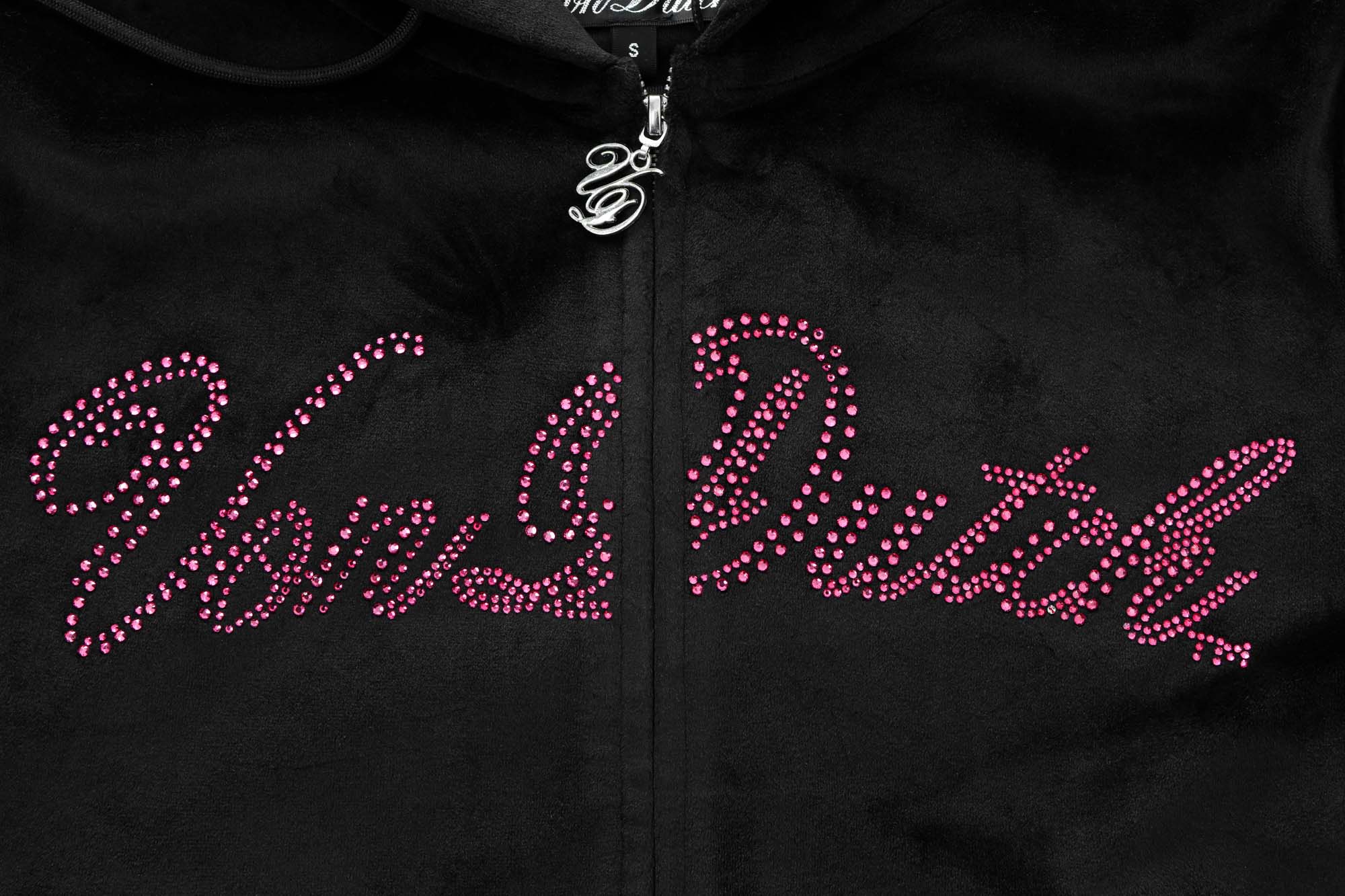 Velour Zip Up ?C Black - Image 3