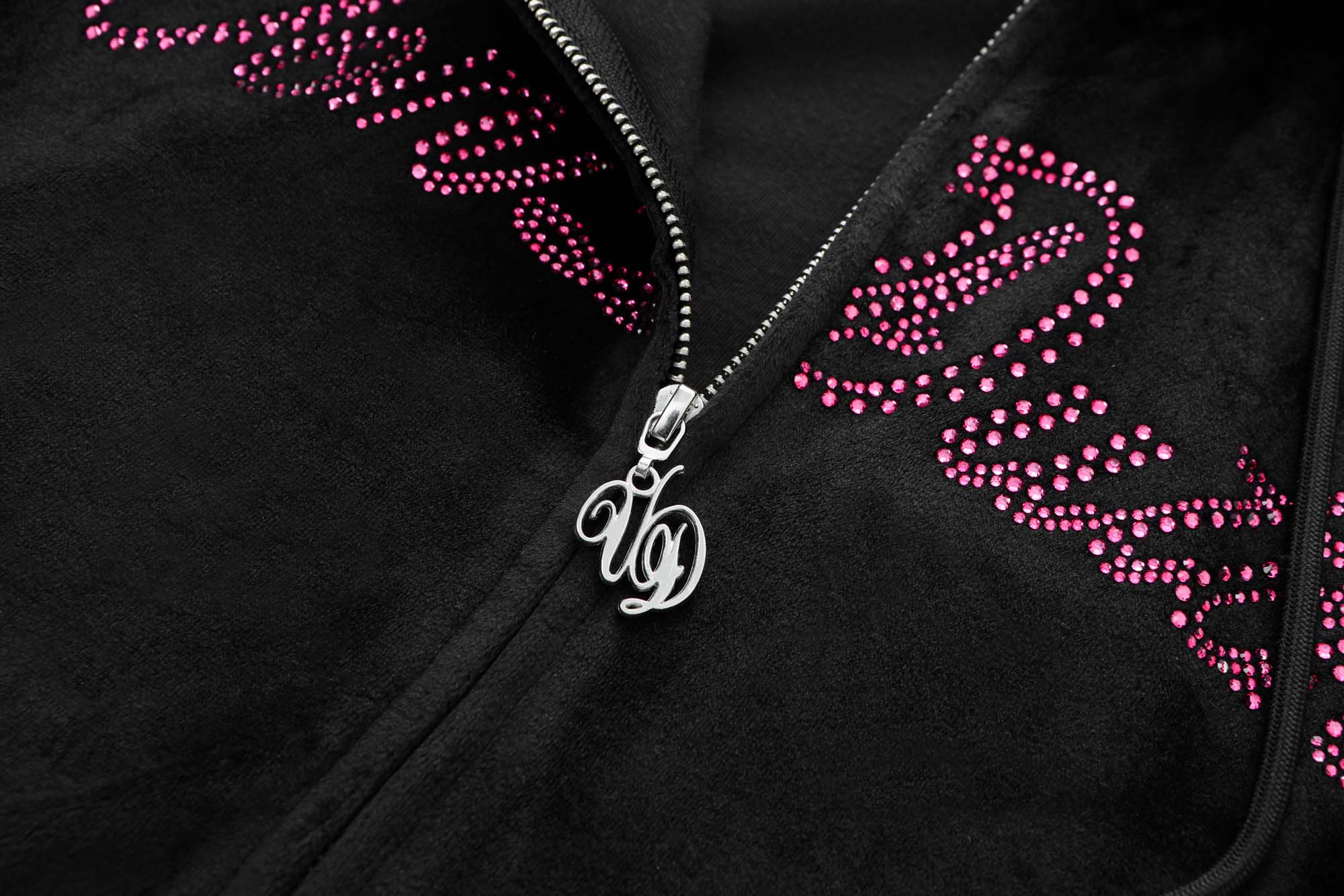 Velour Zip Up ?C Black - Image 7