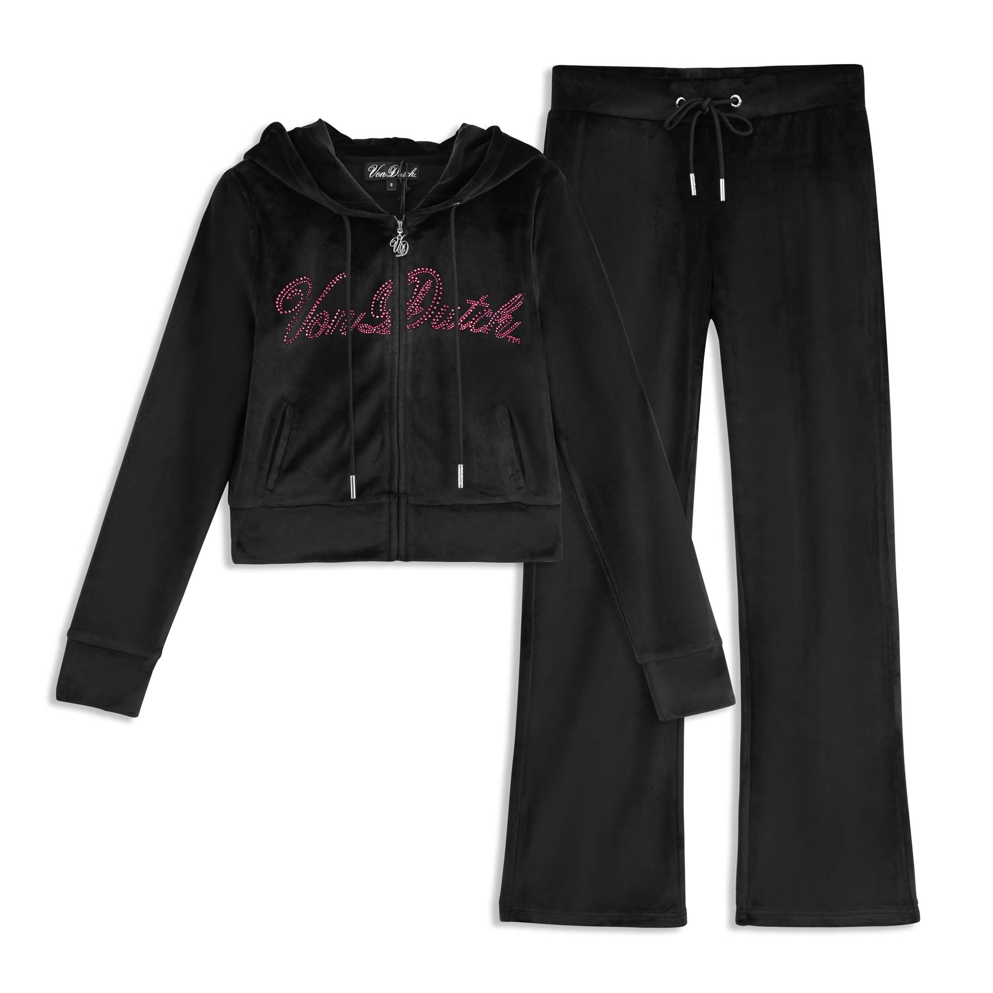 Velour Zip Up ?C Black - Image 11