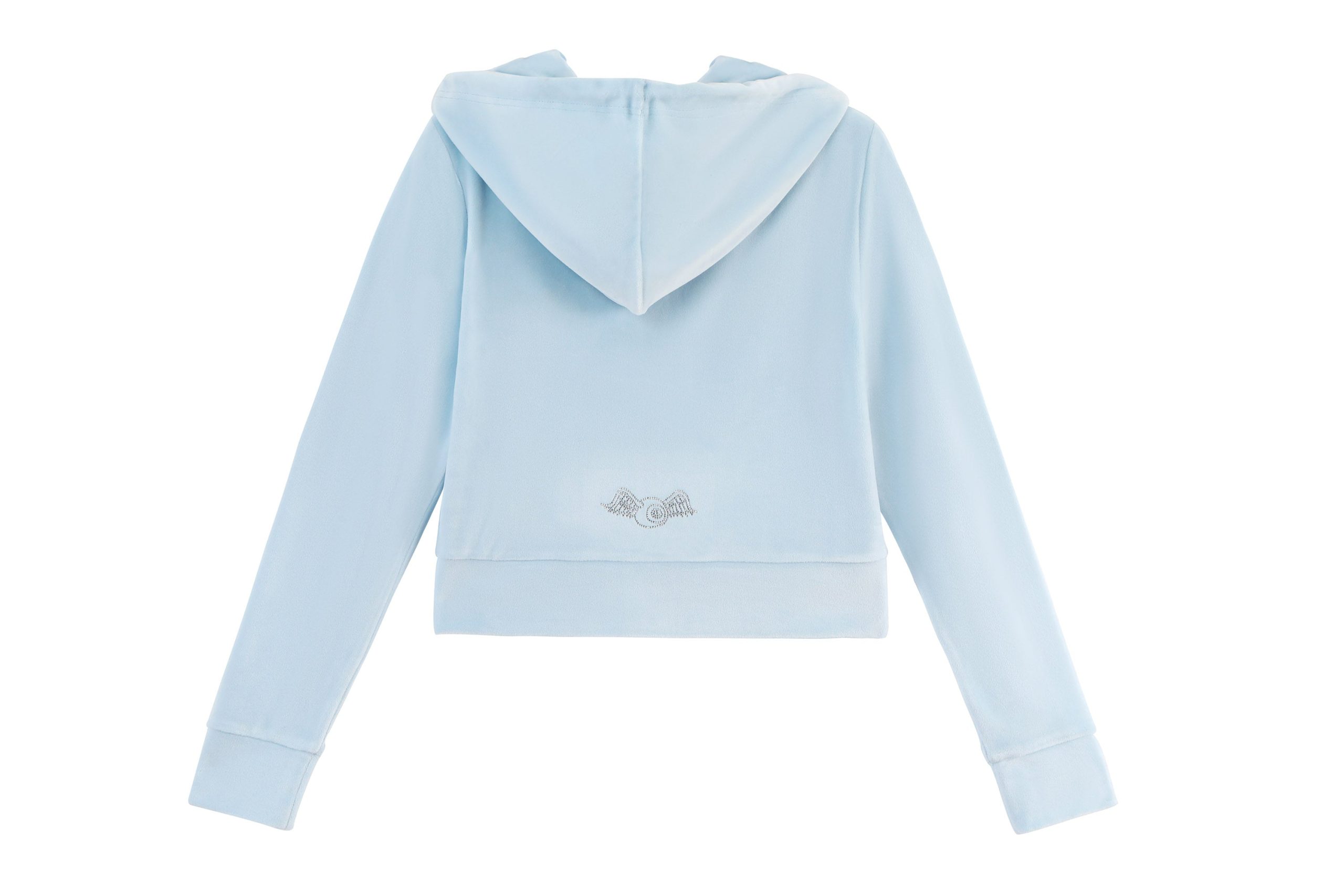 Velour Zip Up ?C Light Blue - Image 3