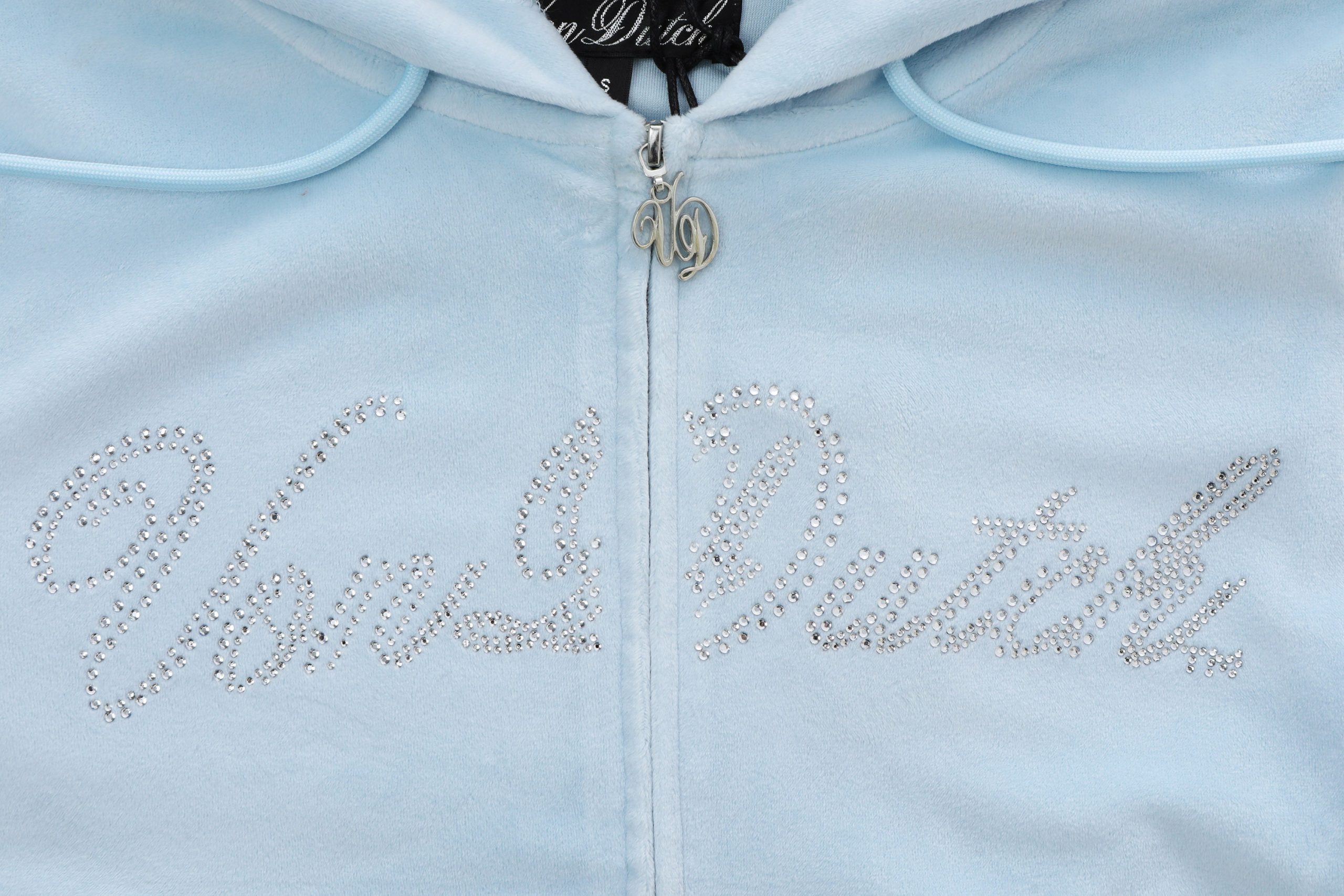 Velour Zip Up ?C Light Blue - Image 6