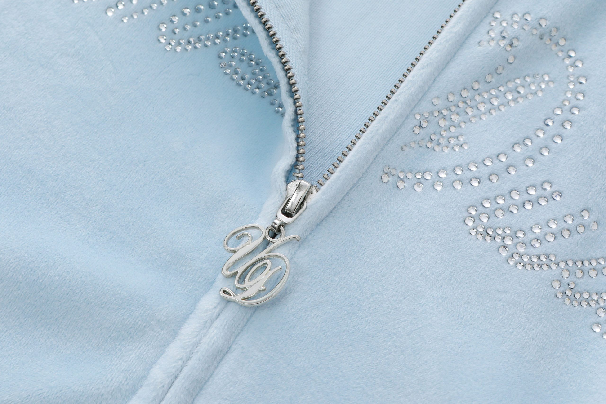 Velour Zip Up ?C Light Blue - Image 7