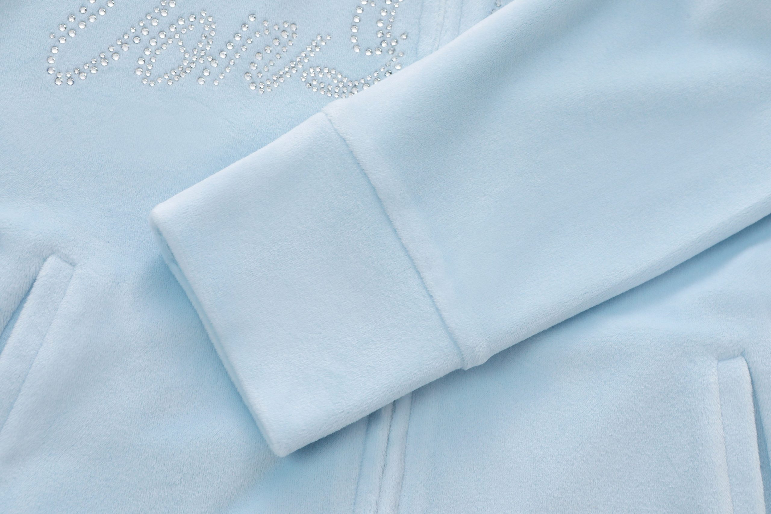 Velour Zip Up ?C Light Blue - Image 9