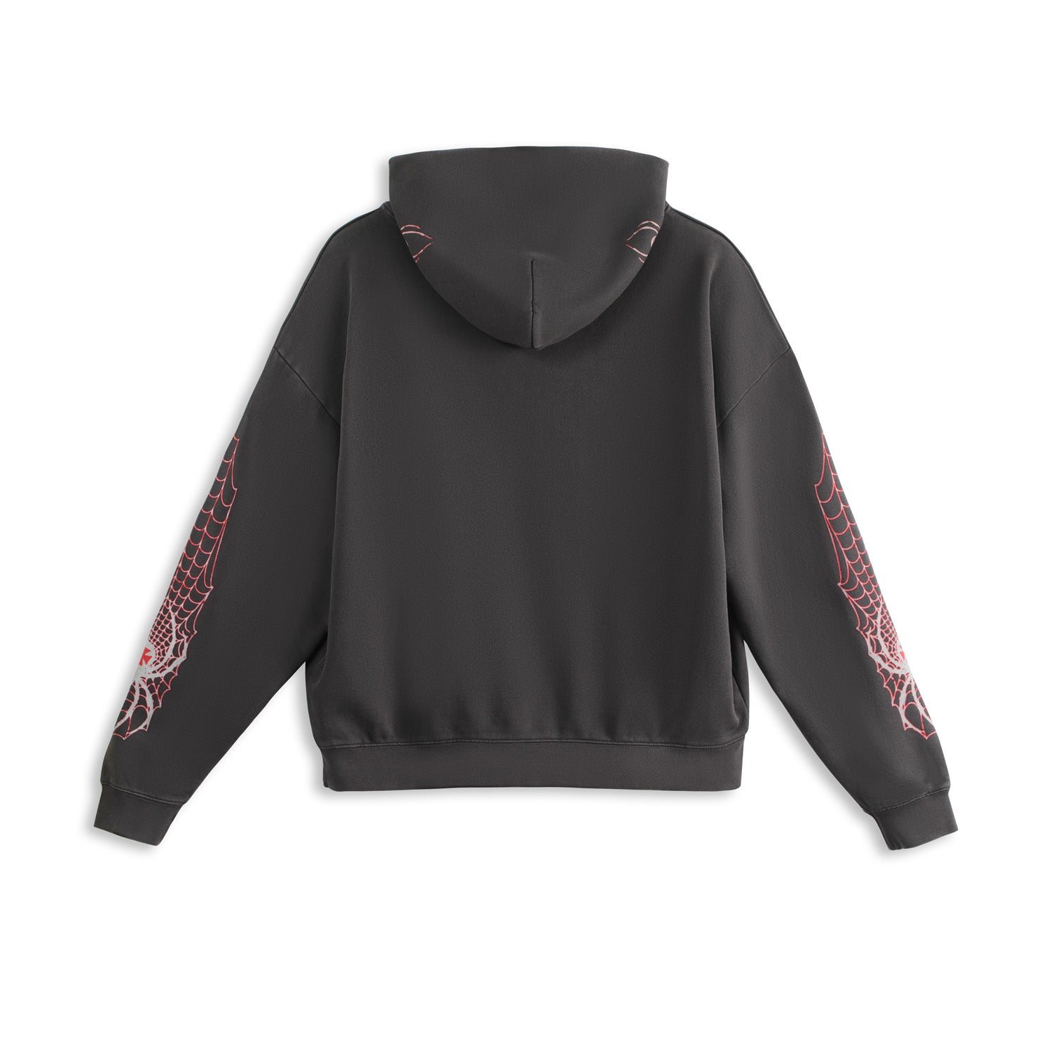 SPIDER NEST HOODIE ?C WASHED BLACK & RED - Image 3