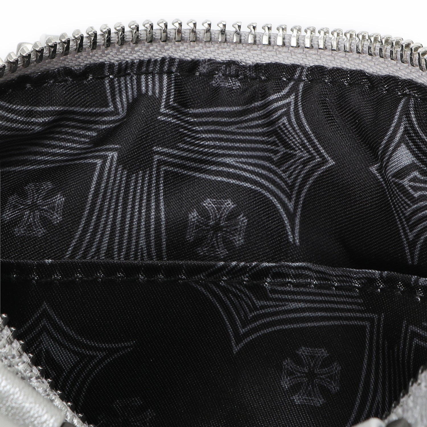 Embroidered Chopper Hanna Bag - Silver - Image 6