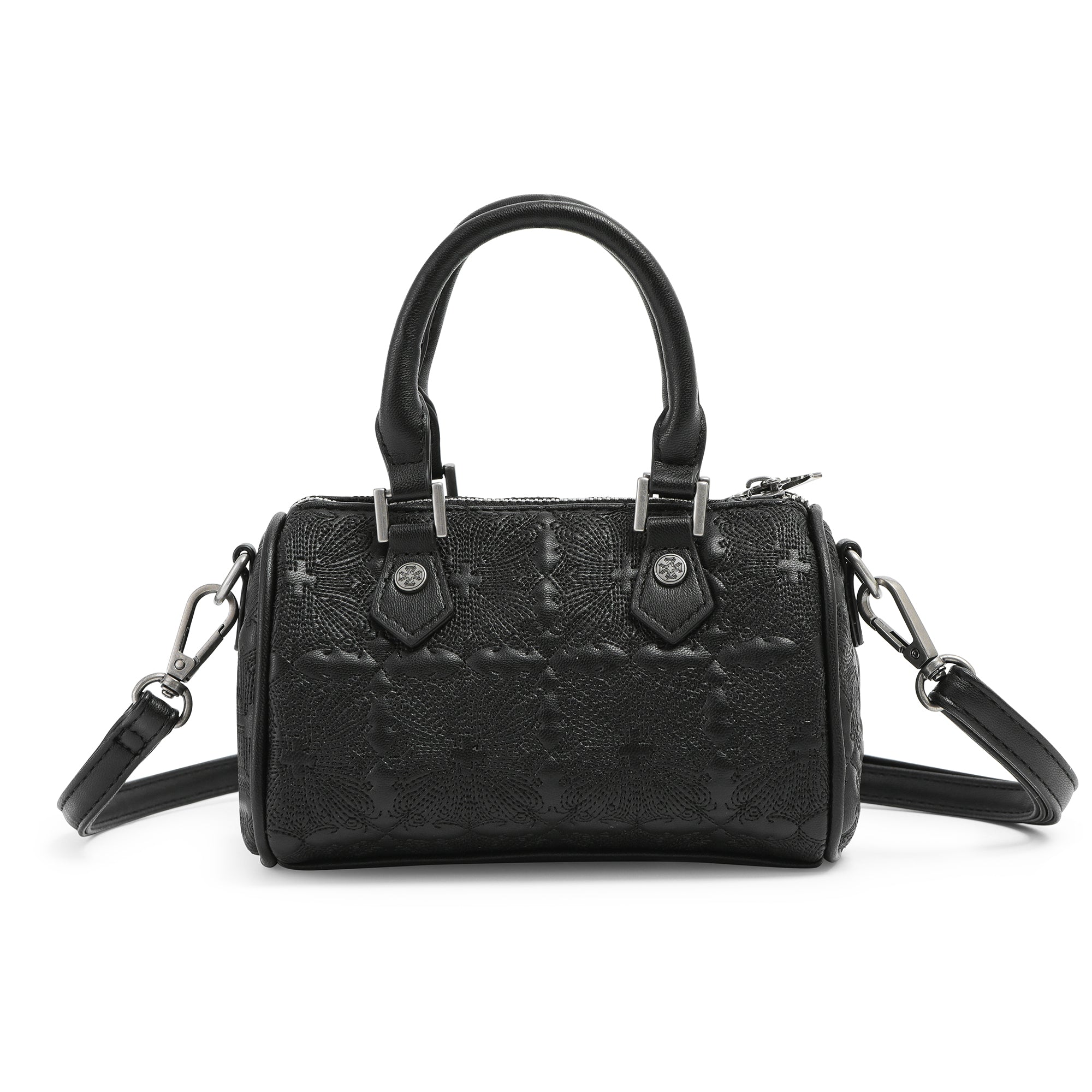 Embroidered Chopper Hanna Bag -Black - Image 4