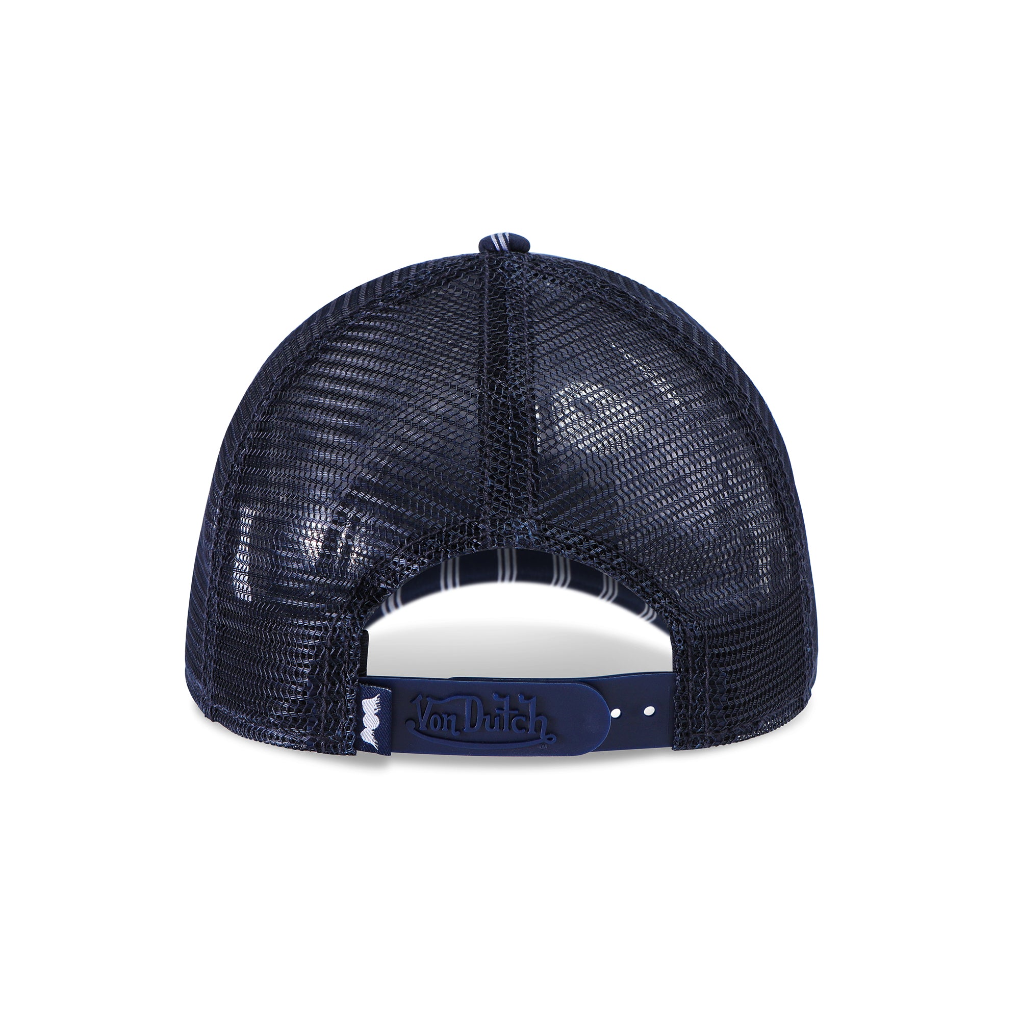 Navy & White Stripe Trucker Hat - Image 5
